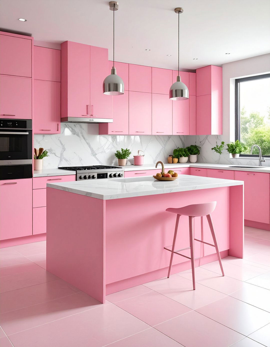 Millennial Pink Modern Kitchen - 24 Pink Kitchen Ideas