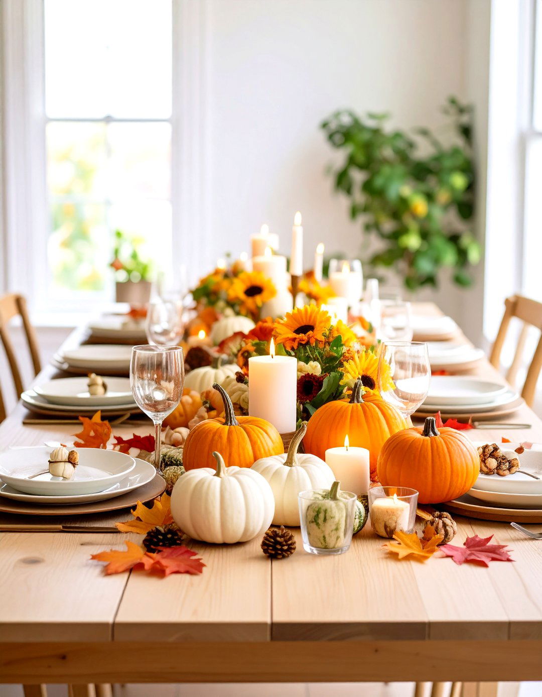 Mini Pumpkin Scatter Designs - 24 Fall Table Decor Ideas