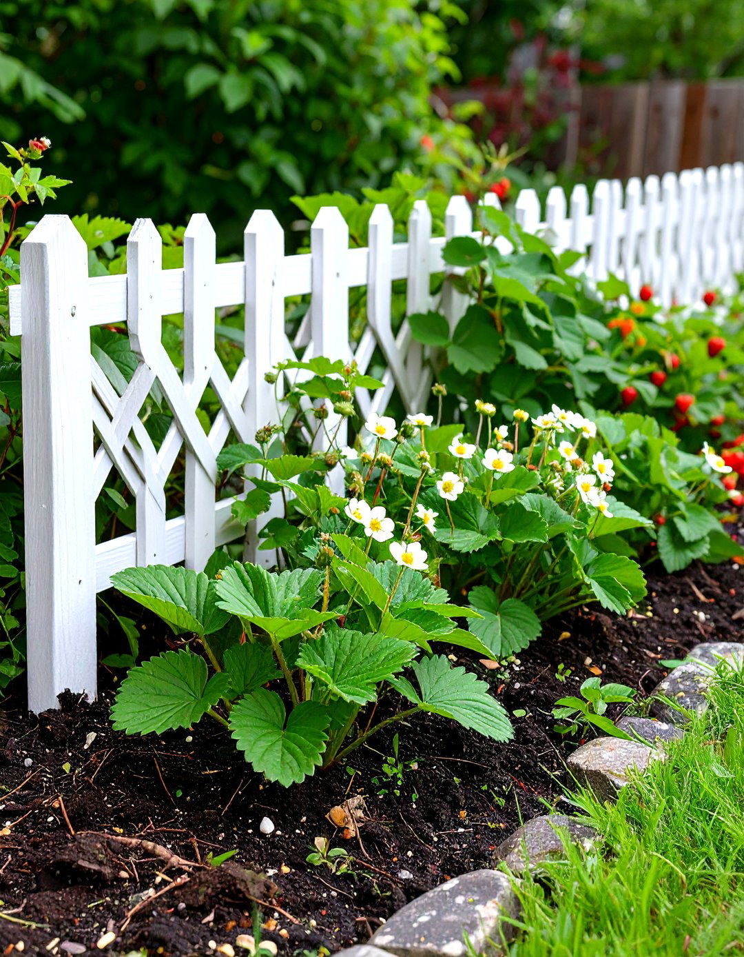 Miniature Lattice Border Edging - 24 Lattice Fence Ideas