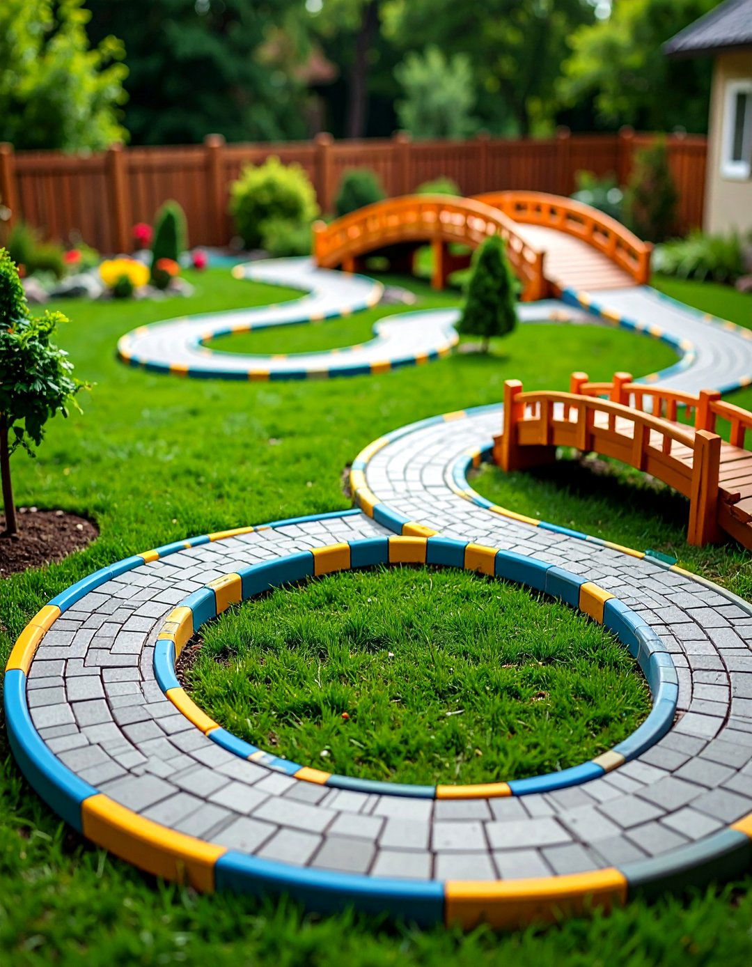 Miniature Race Track Circuit - 24 Backyard Ideas for Kids