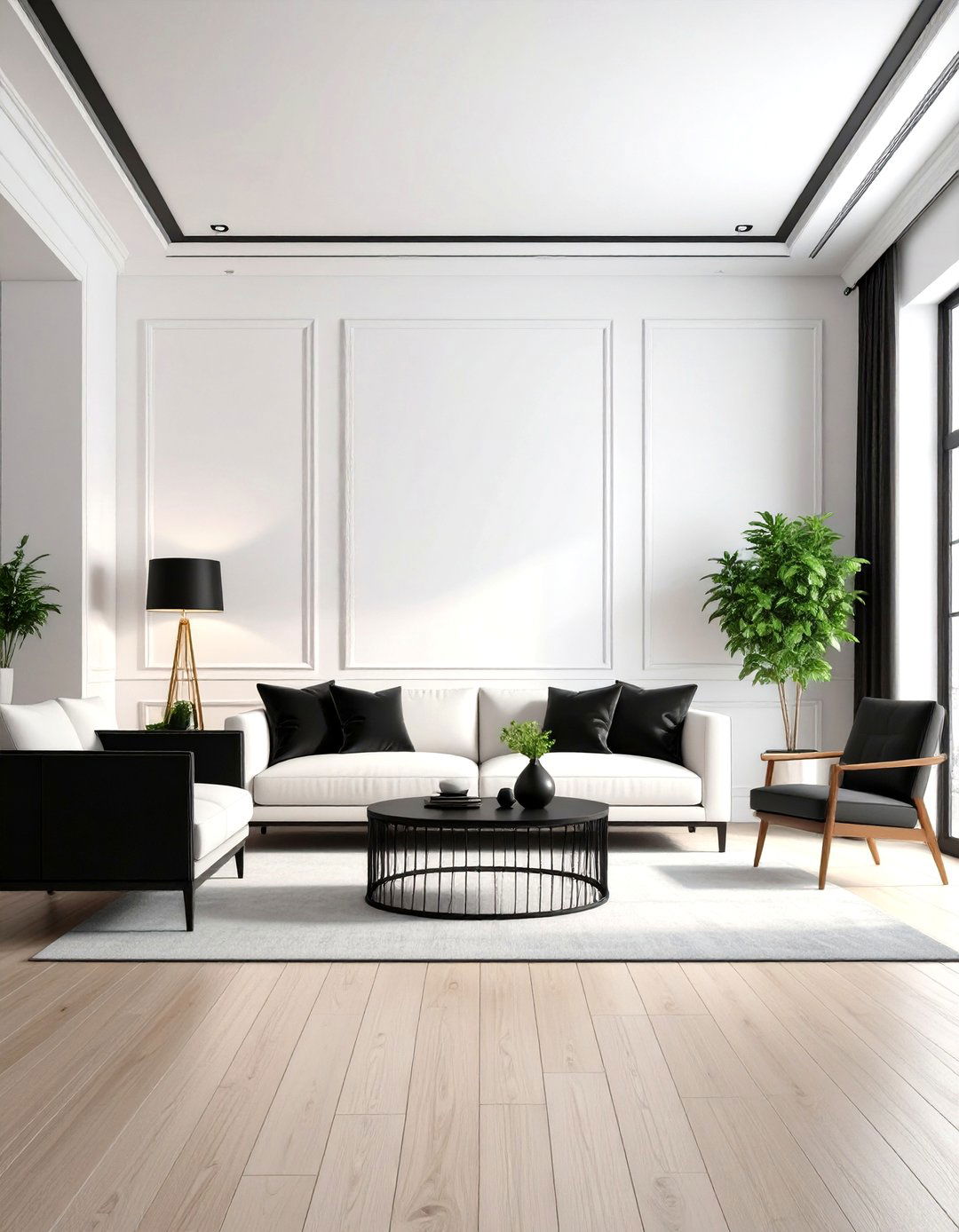 Minimalist Black Trim Clean Lines - 24 Black Trim Interiors