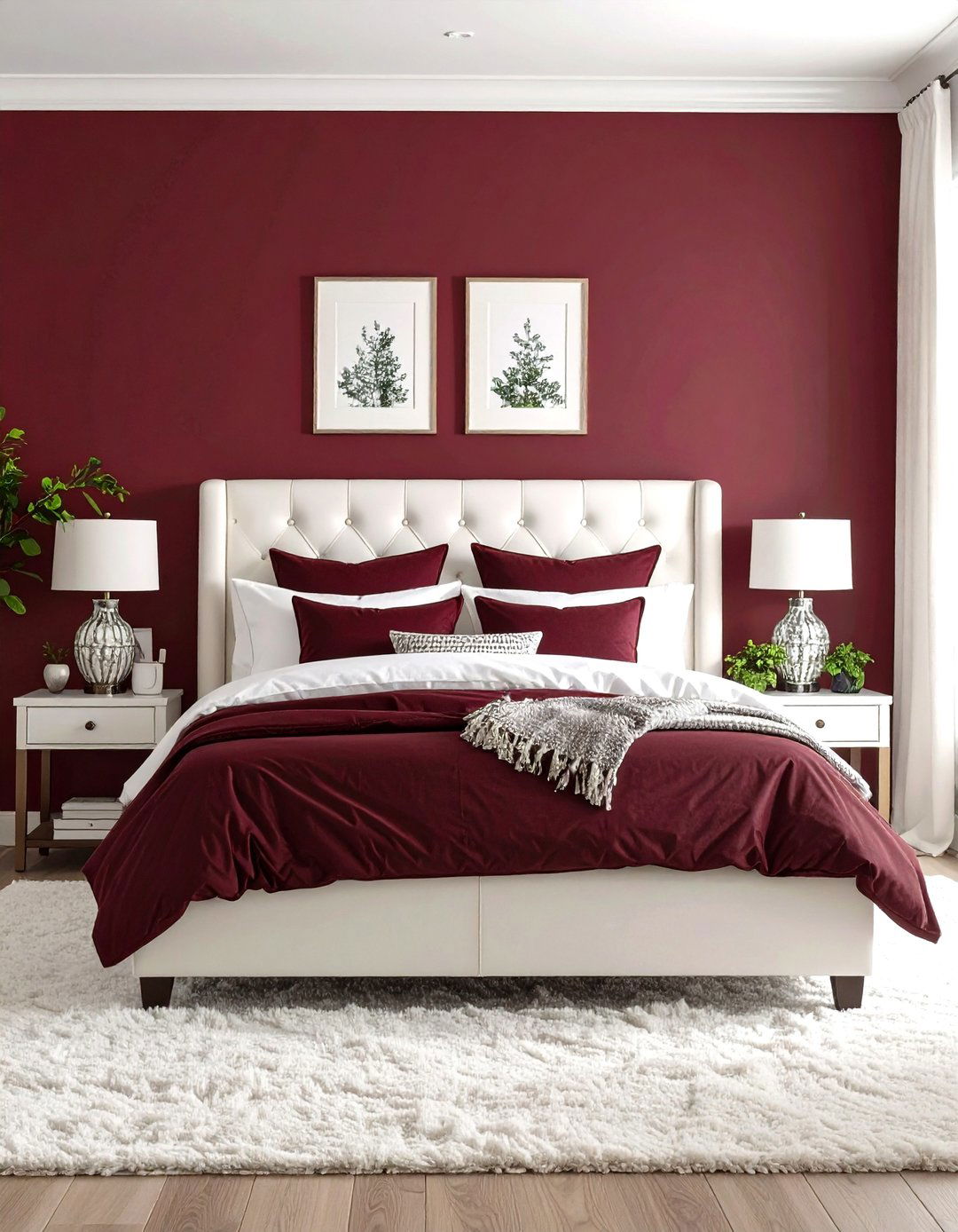 Minimalist Burgundy Bedroom Design - 24 Burgundy Bedroom Ideas