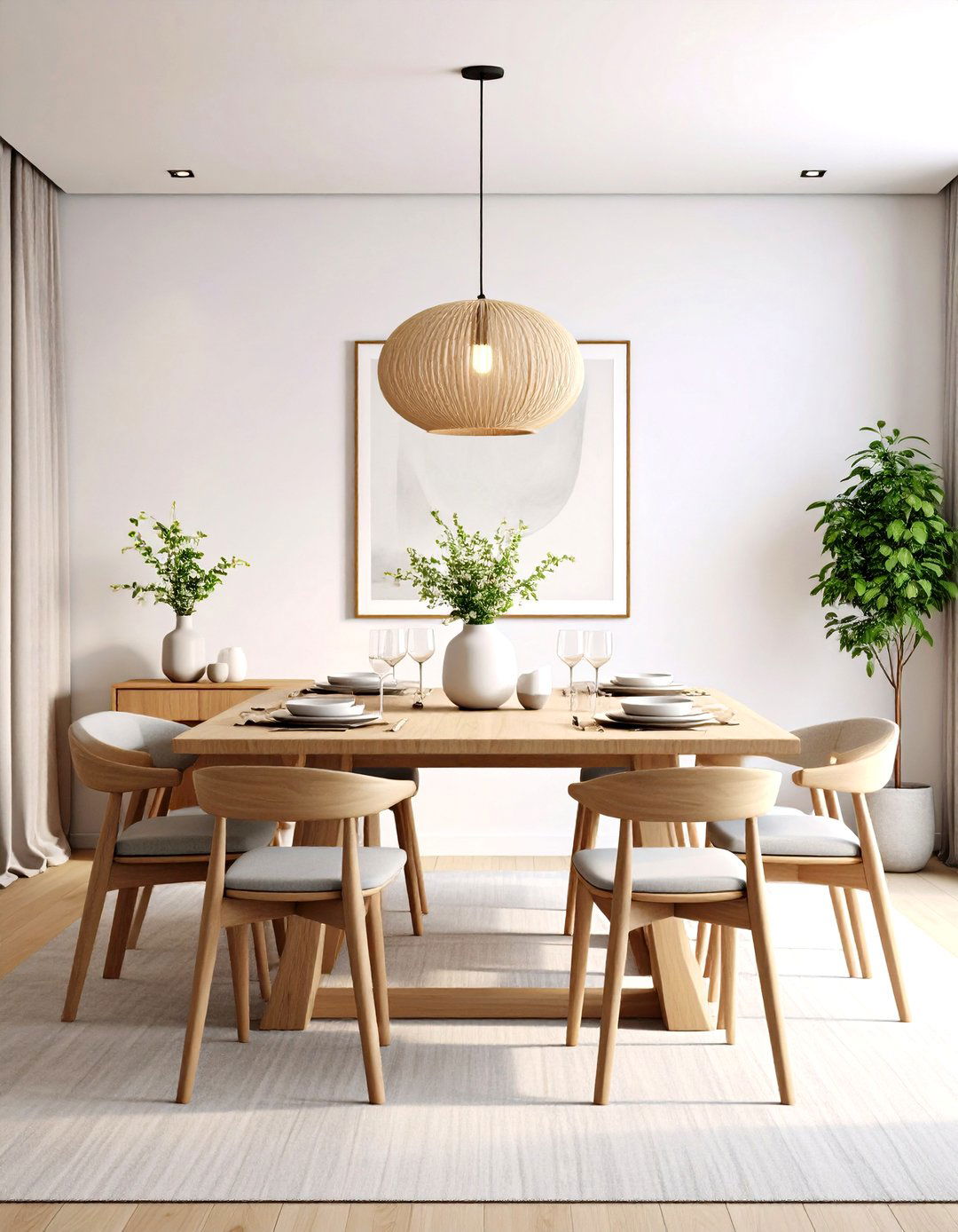 Minimalist Carpeted Dining Room - 24 Carpeted Dining Room Ideas