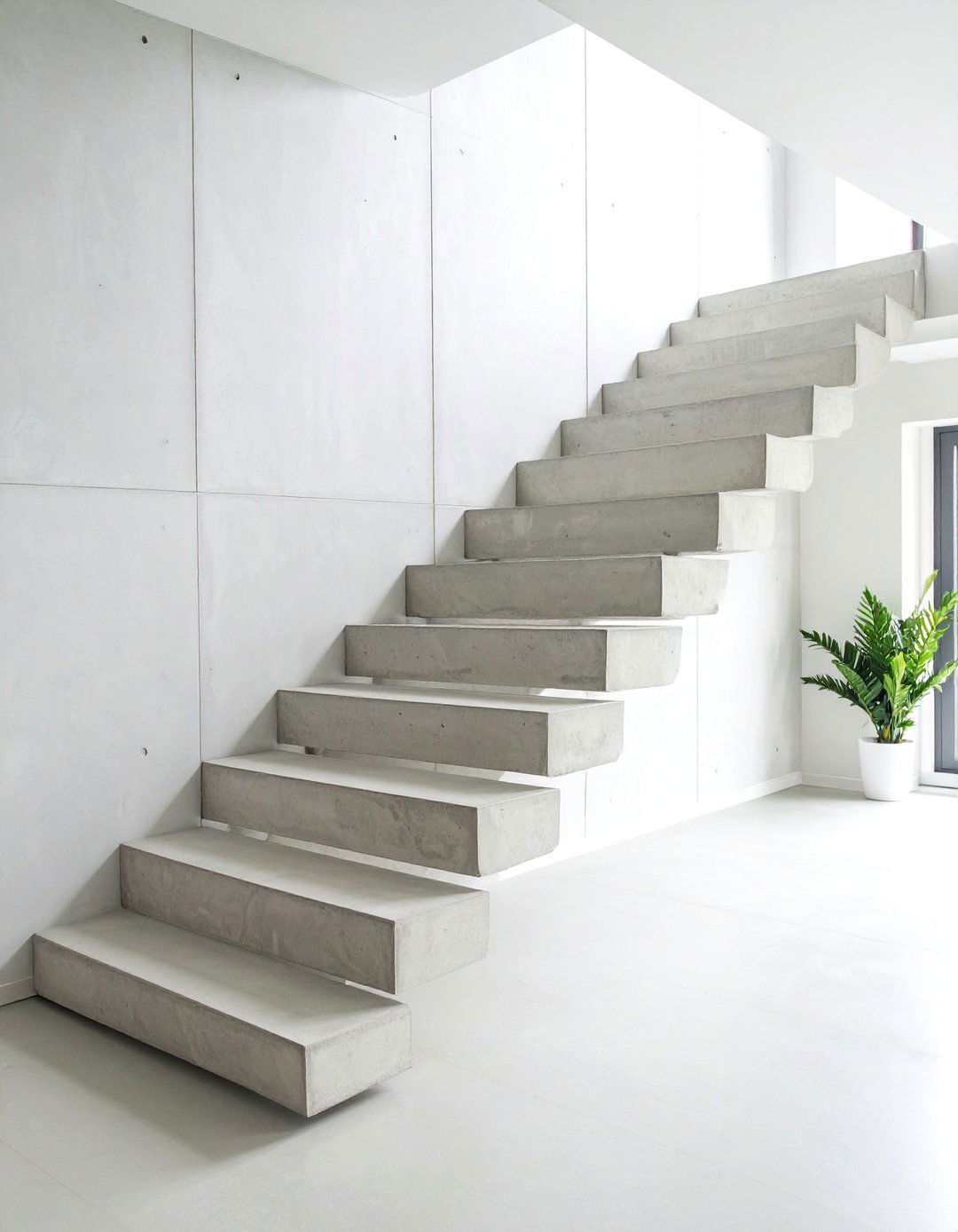 Minimalist Concrete Cantilever Design - 24 Open Staircase Ideas