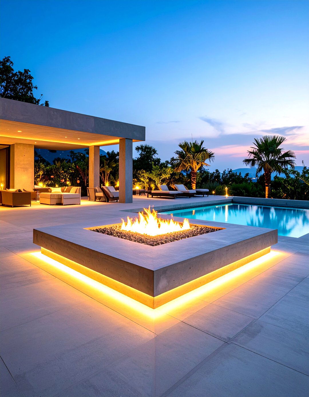 Minimalist Concrete Platform Sanctuary - 24 Outdoor Bathtub Ideas