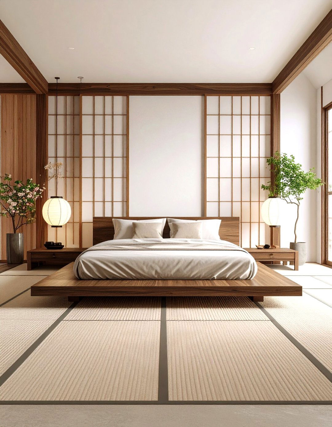 Minimalist Dark Wood Zen - 24 Dark Bedroom Ideas