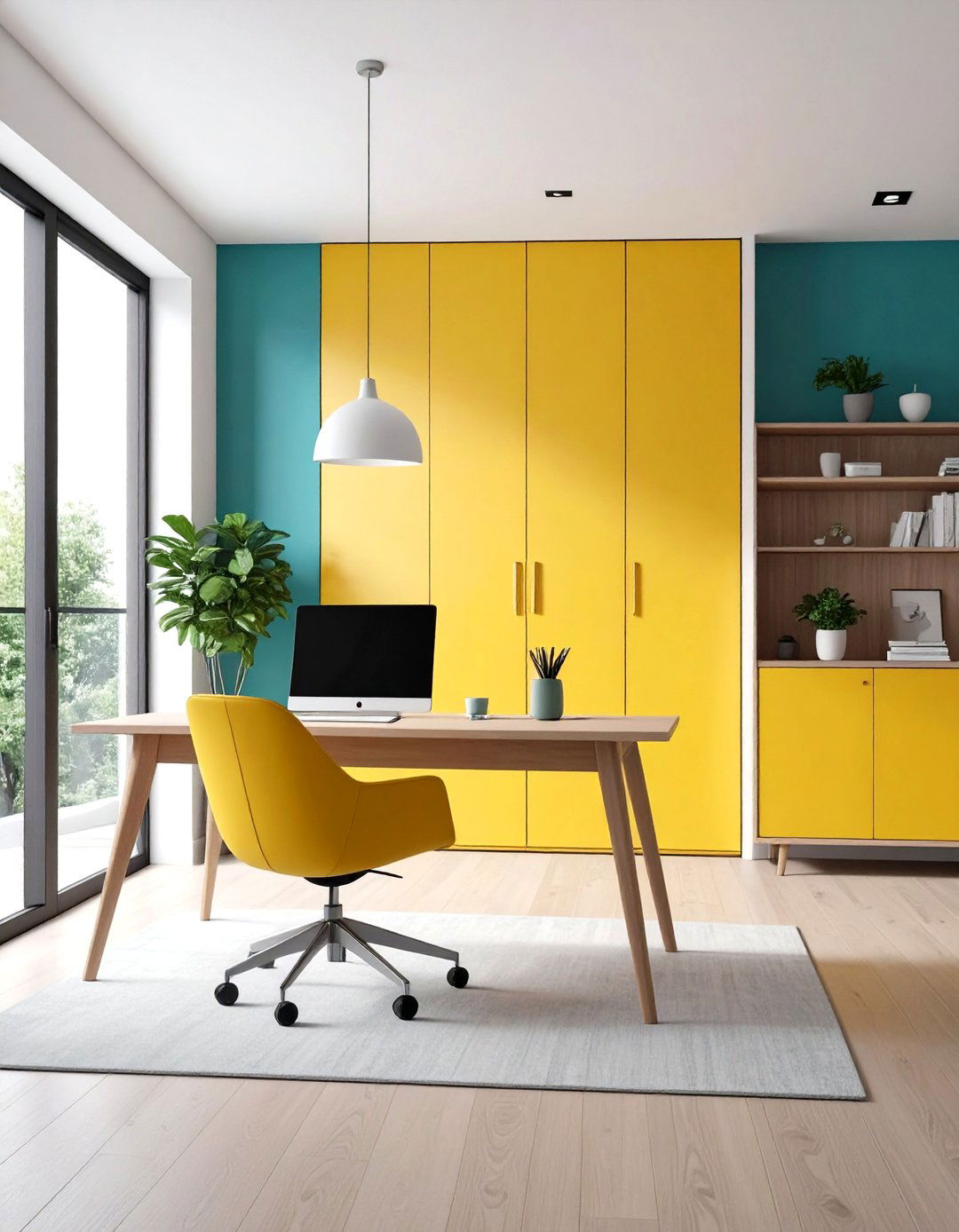 Minimalist Flush Panel Door - 24 Home Office Door Ideas