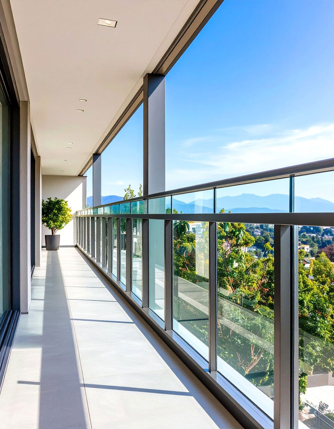 Minimalist Glass and Steel Railings - 24 Balcony Railing Design Ideas