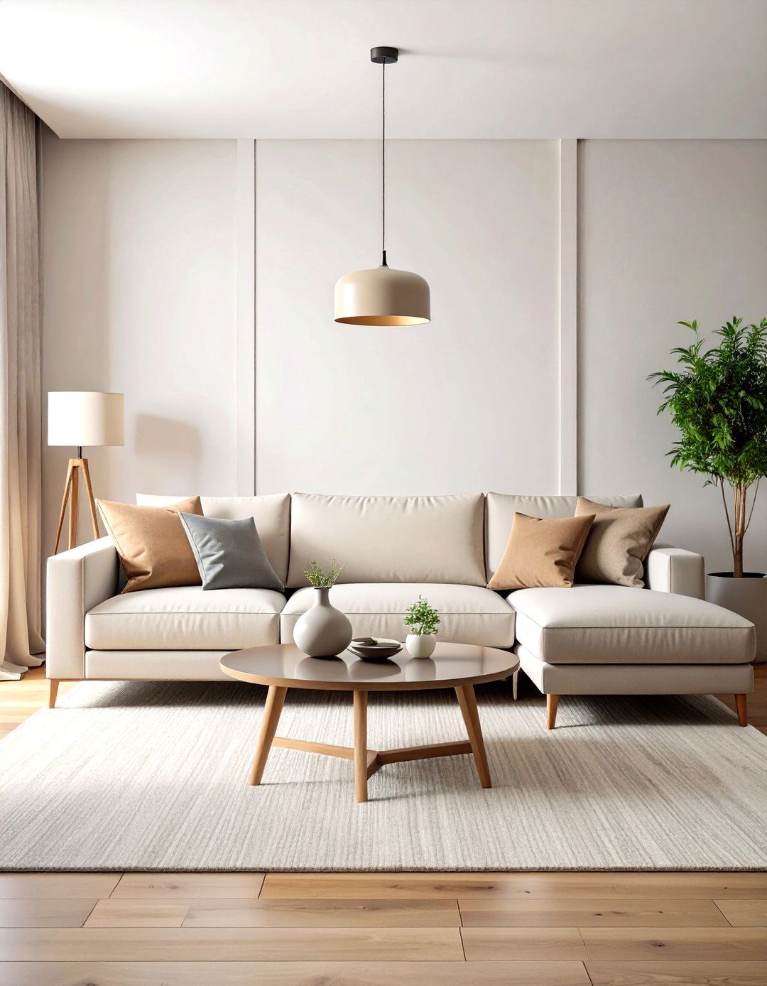 Minimalist Greige Sanctuary - 24 Greige Living Room Ideas