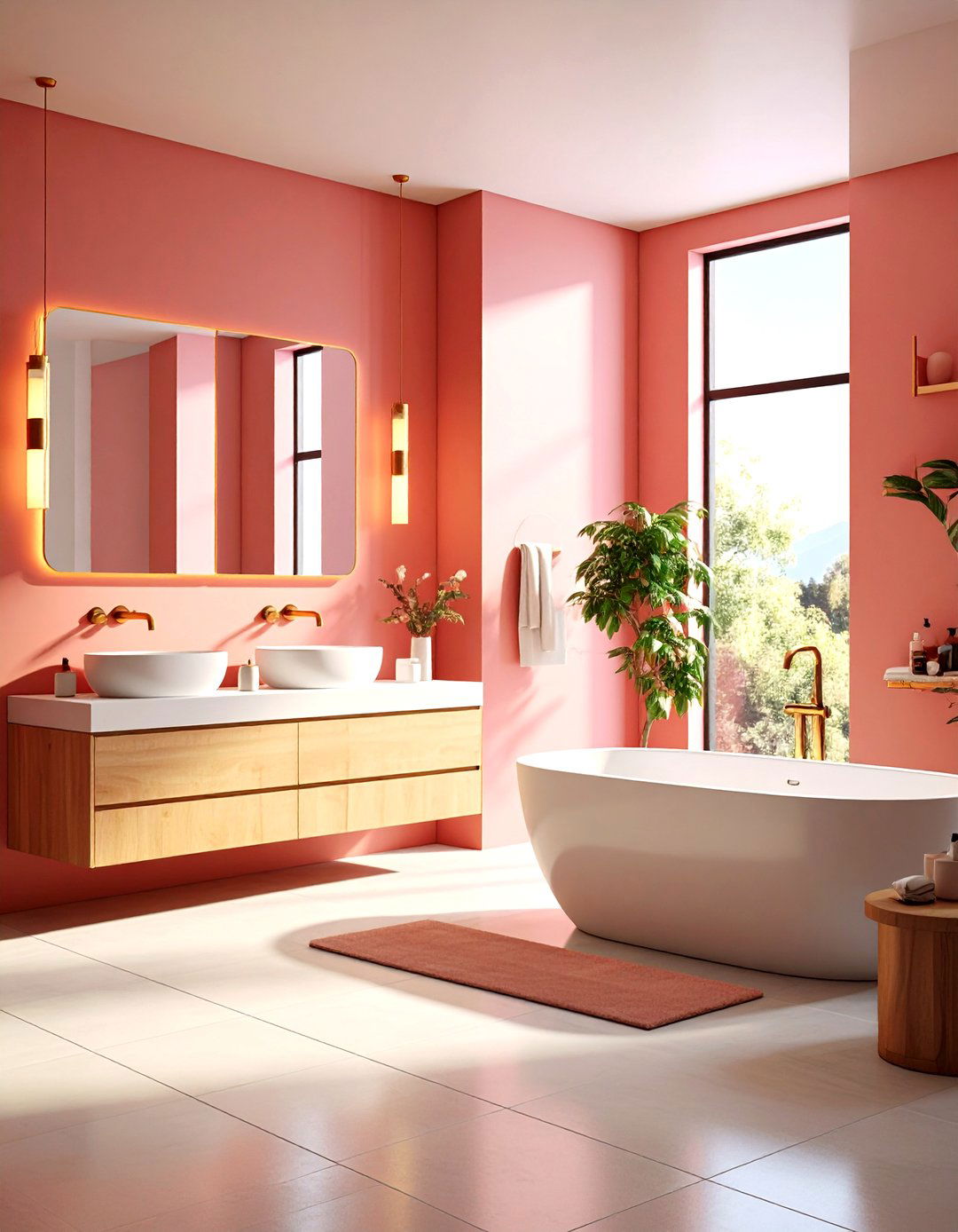 Minimalist Hardware Bathroom with Clean Line Fixtures - 24 Mid-century Modern Bathroom Ideas