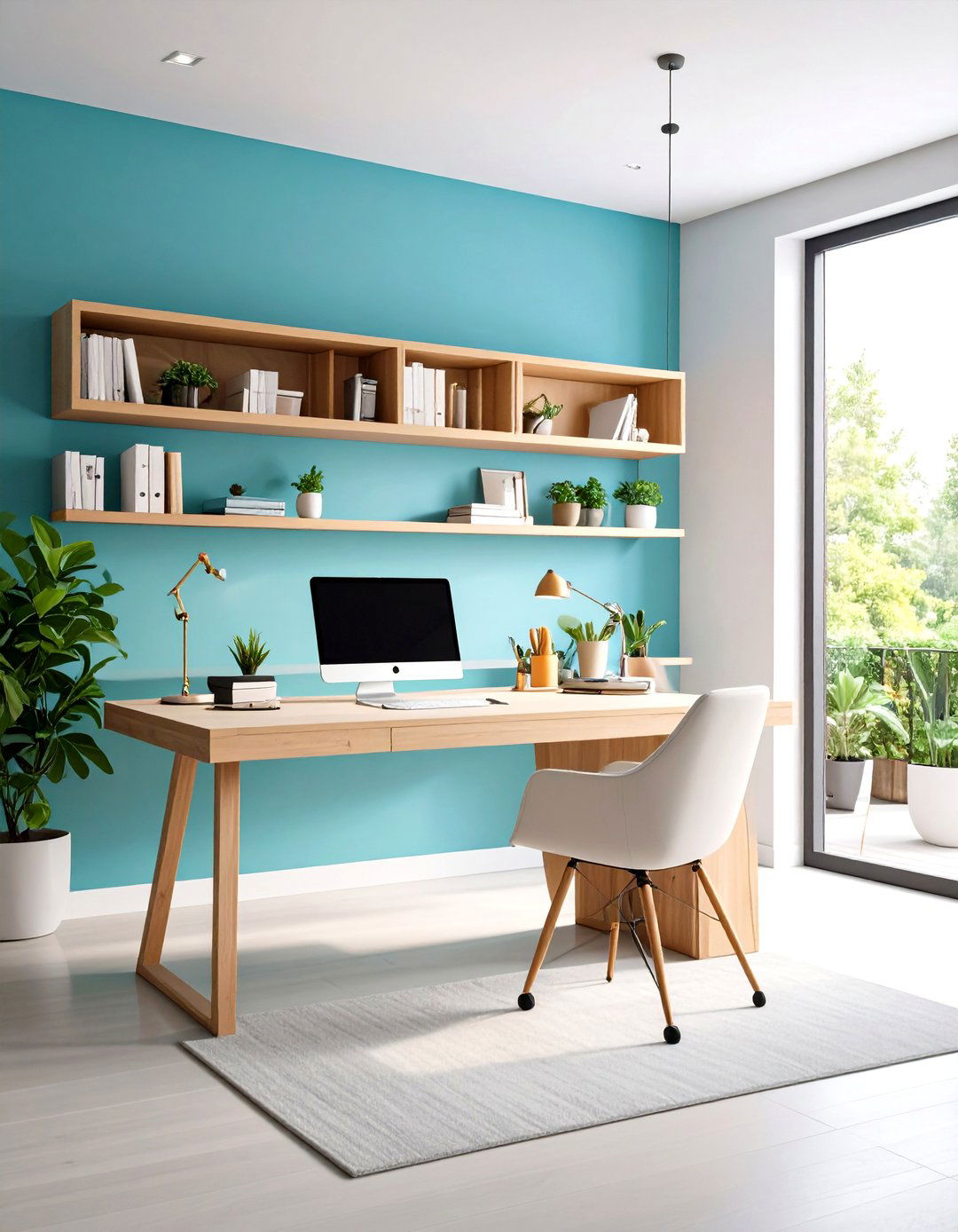 Minimalist Home Office with Built In Desk Solutions - 24 Minimalist Interior Design Ideas