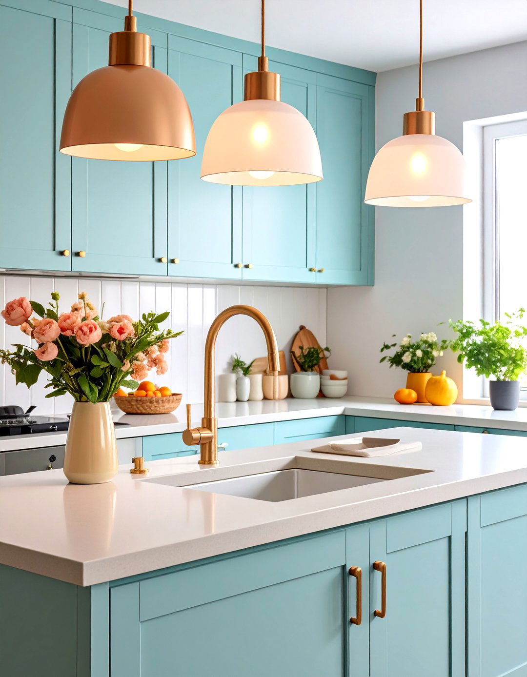 Minimalist Kitchen Sink Flush Mount Ceiling Lights