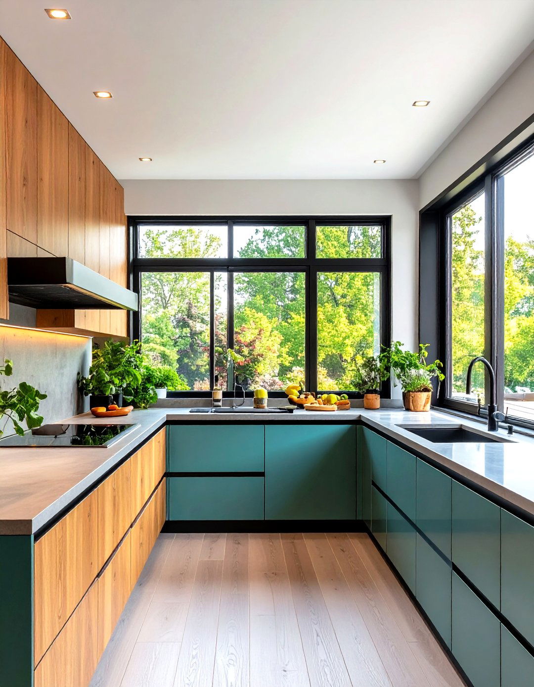 Minimalist Kitchen Window with Clean Geometry - 24 Kitchen Window Ideas
