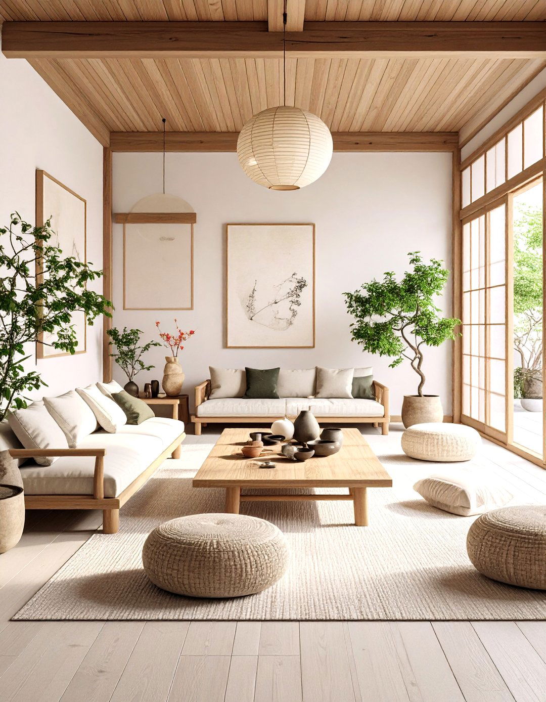 Minimalist Korean Living Room with Artistic Accents - 24 Korean Living Room Ideas