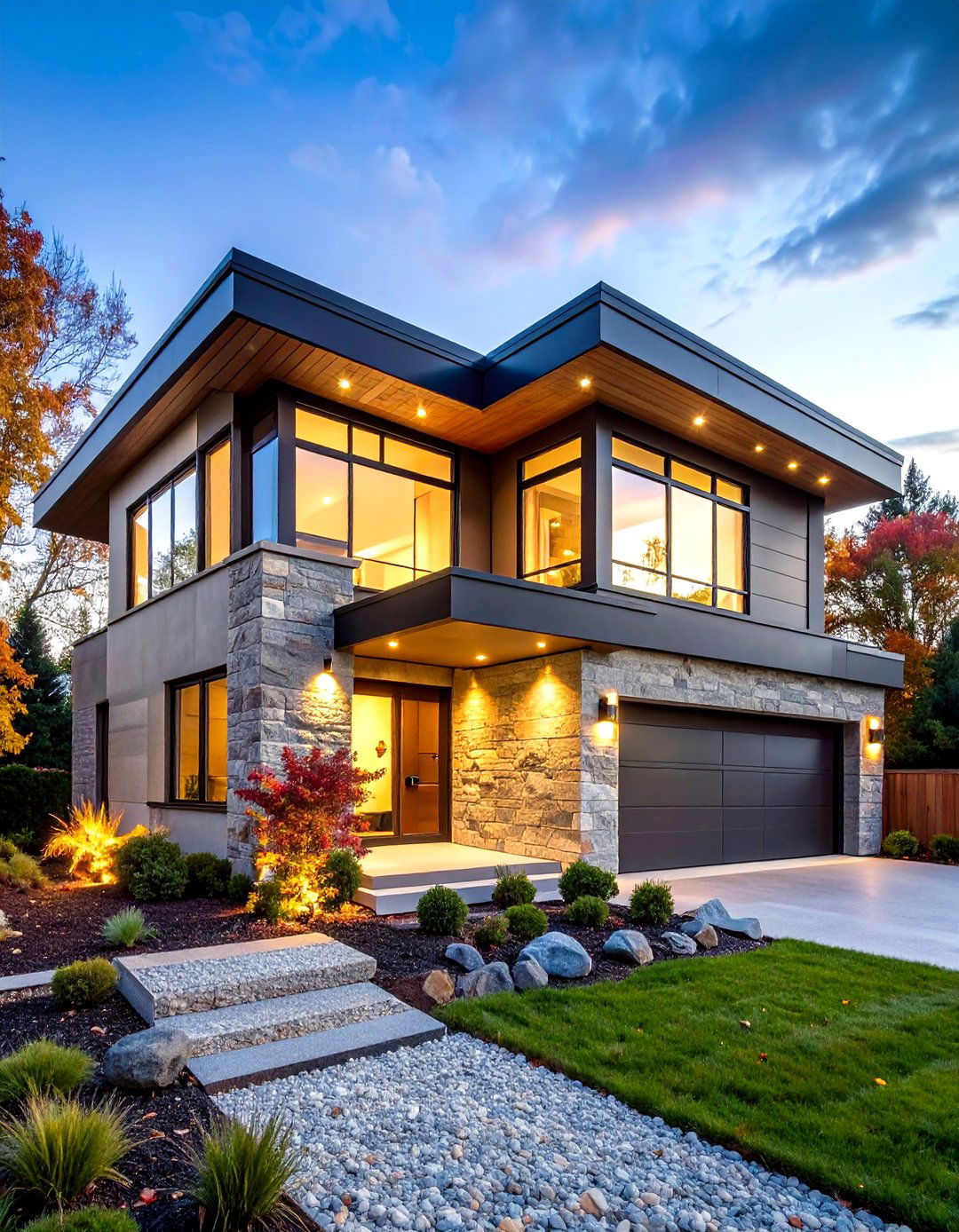 Minimalist Limestone Cube Design - 24 Stone Exterior Home Ideas