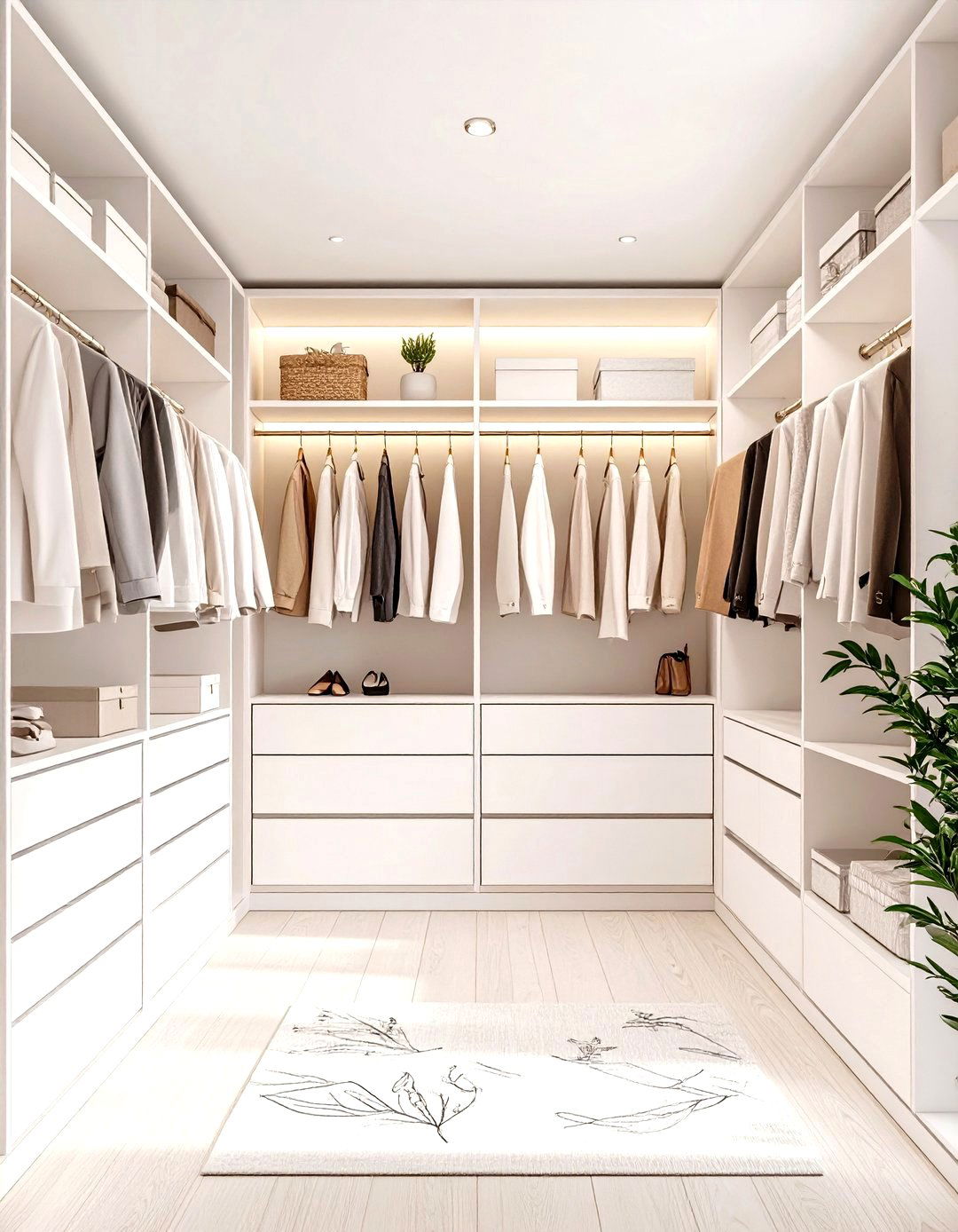 Minimalist Line Art Closet with Modern Simplicity - 24 Closet Wallpaper Ideas