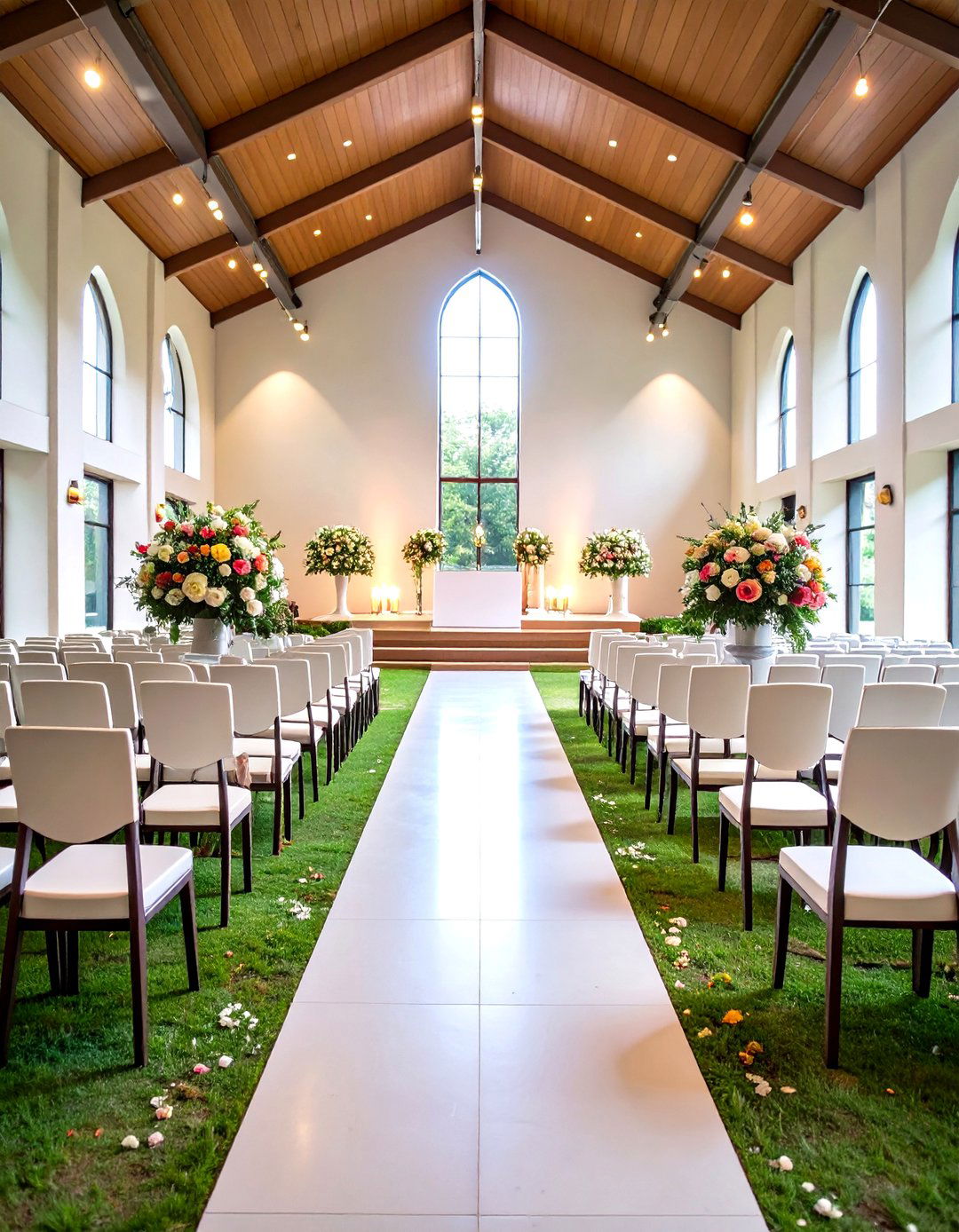 Minimalist Line Wedding Altars - 24 Wedding Altar Ideas