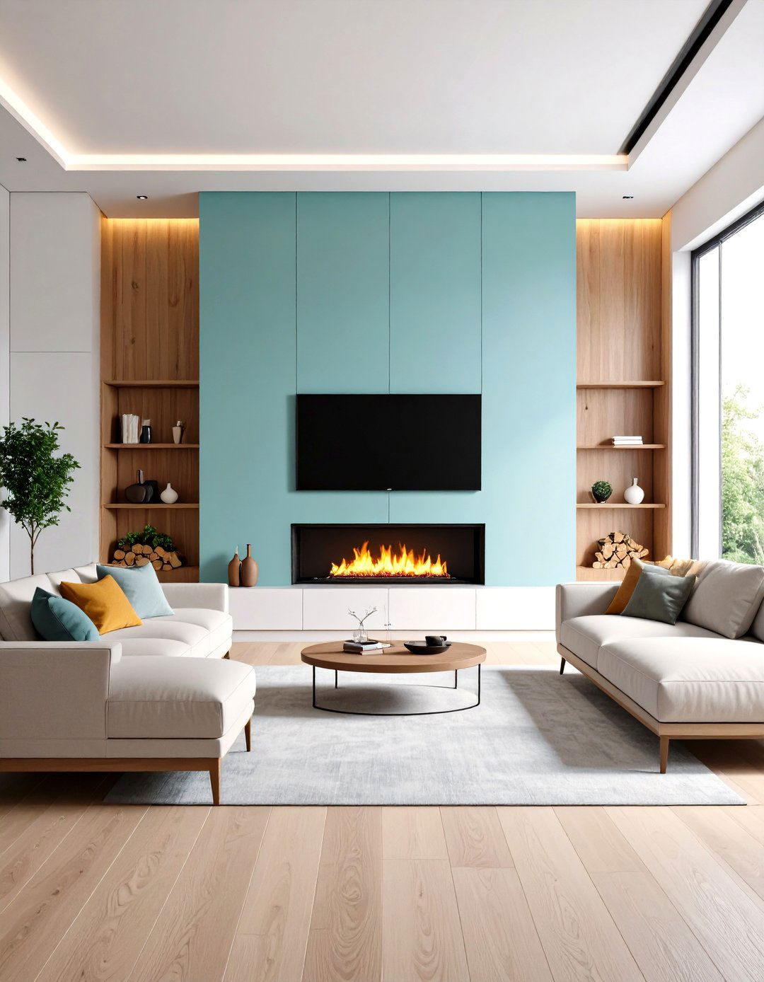 Minimalist Linear Fireplace with Hidden Storage - 24 Linear Fireplace Ideas With Tv Above