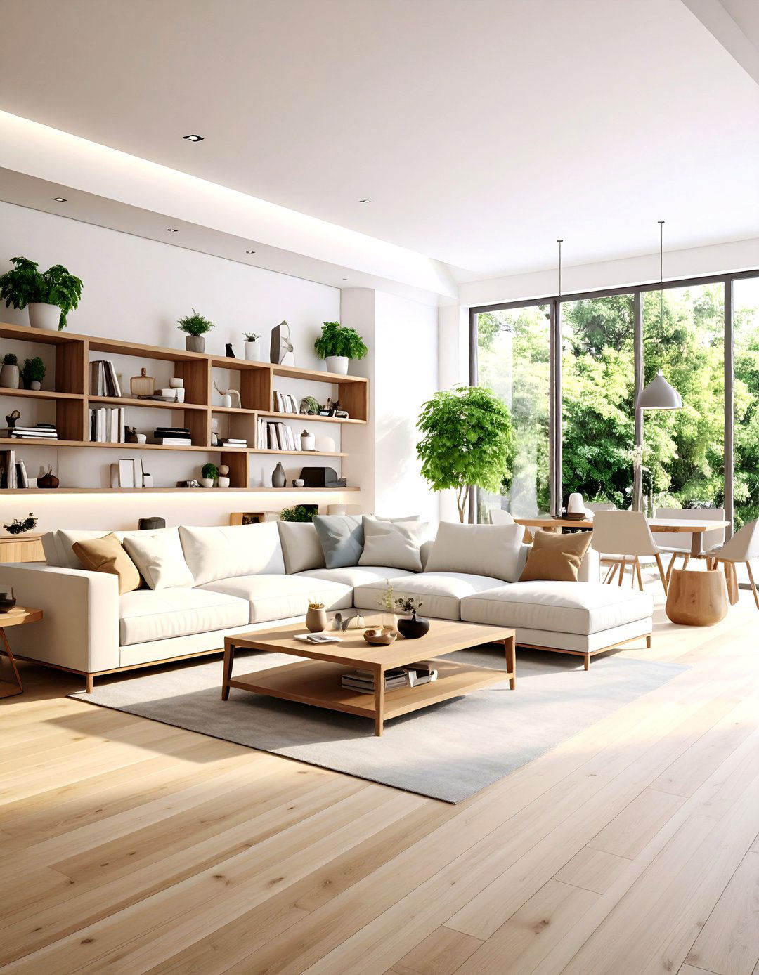 Minimalist Living Room with Built in Storage - 24 Minimalist Living Room Ideas