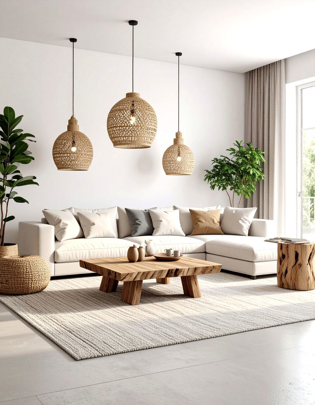Minimalist Living Room with Textural Elements - 24 Minimalist Living Room Ideas