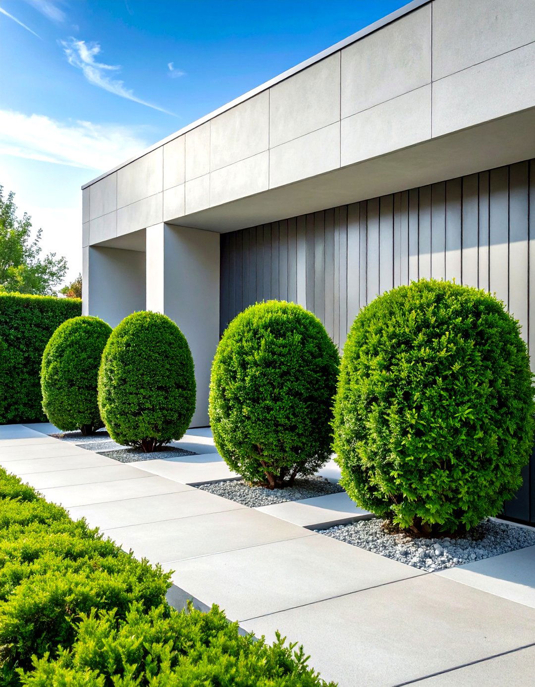 Minimalist Modern Boxwood Design - 24 Front Yard Boxwood Shrubs