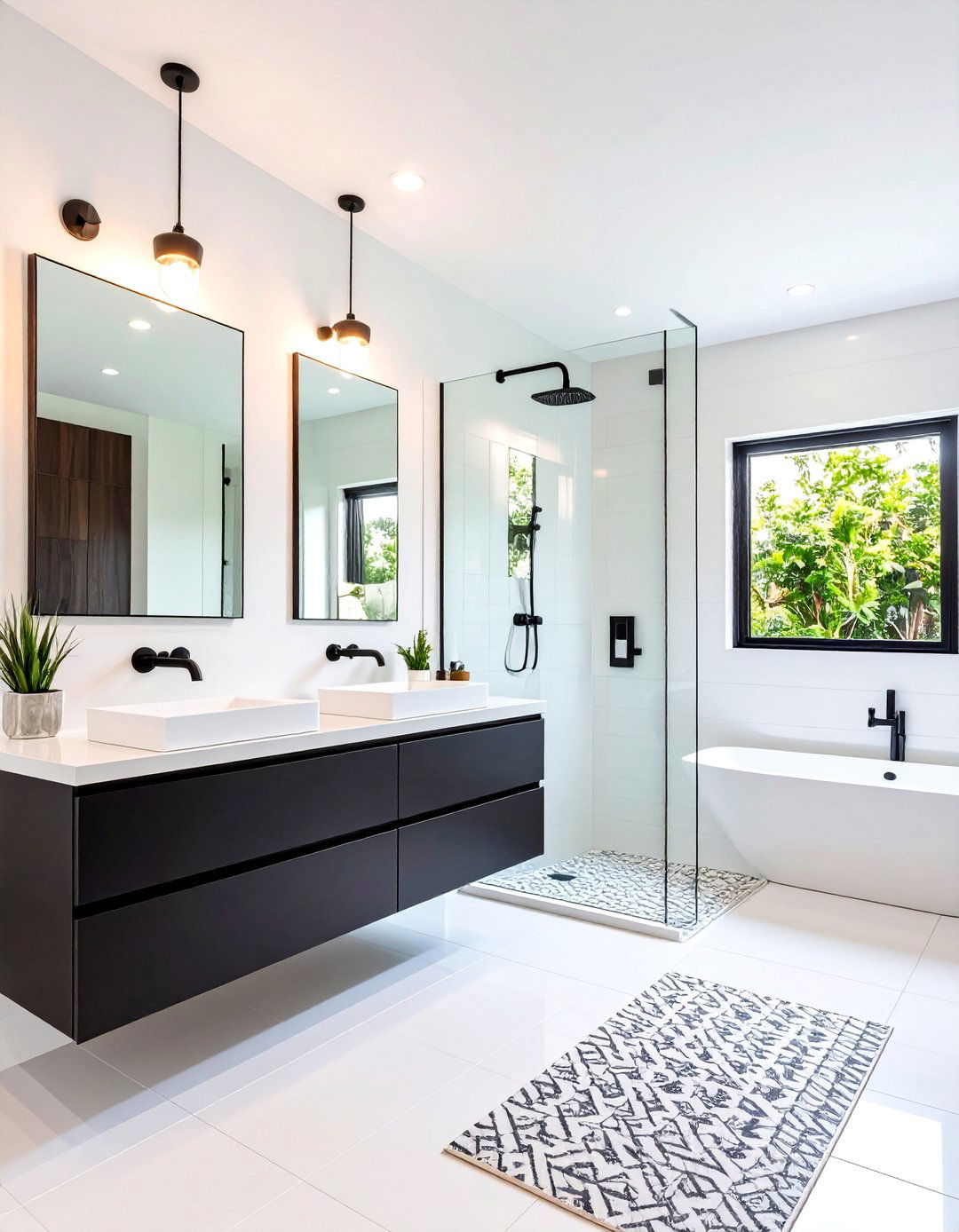 Minimalist Monochrome Barndominium Bathroom with Clean Lines - 24 Barndominium Bathroom Ideas