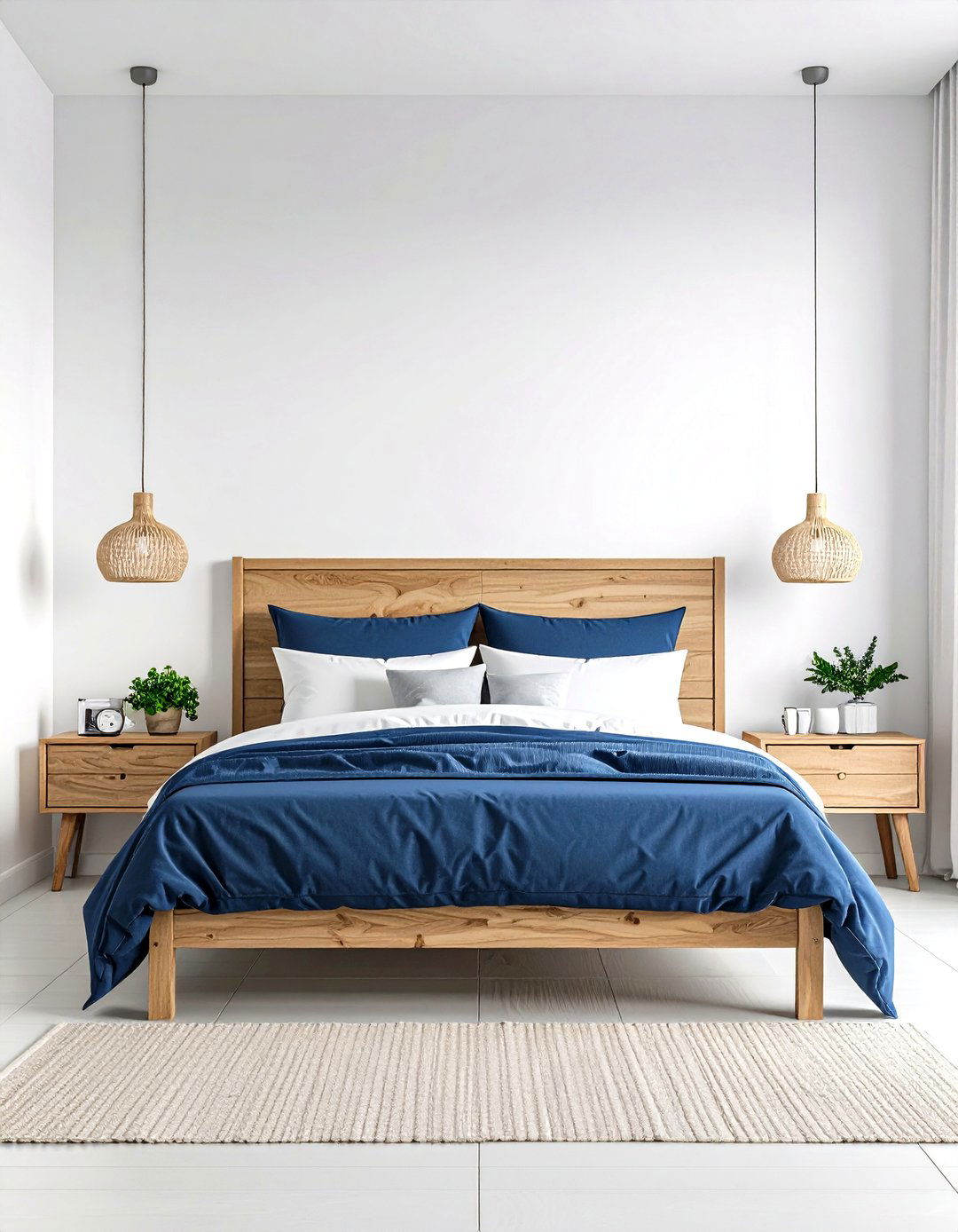 Minimalist Navy Bedroom Design - 24 Navy Blue Bedroom Ideas
