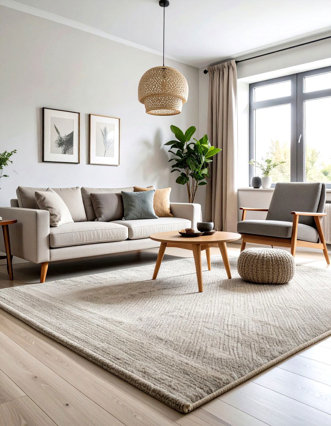 Minimalist Neutral Living Room Carpets - 24 Living Room Carpet Ideas