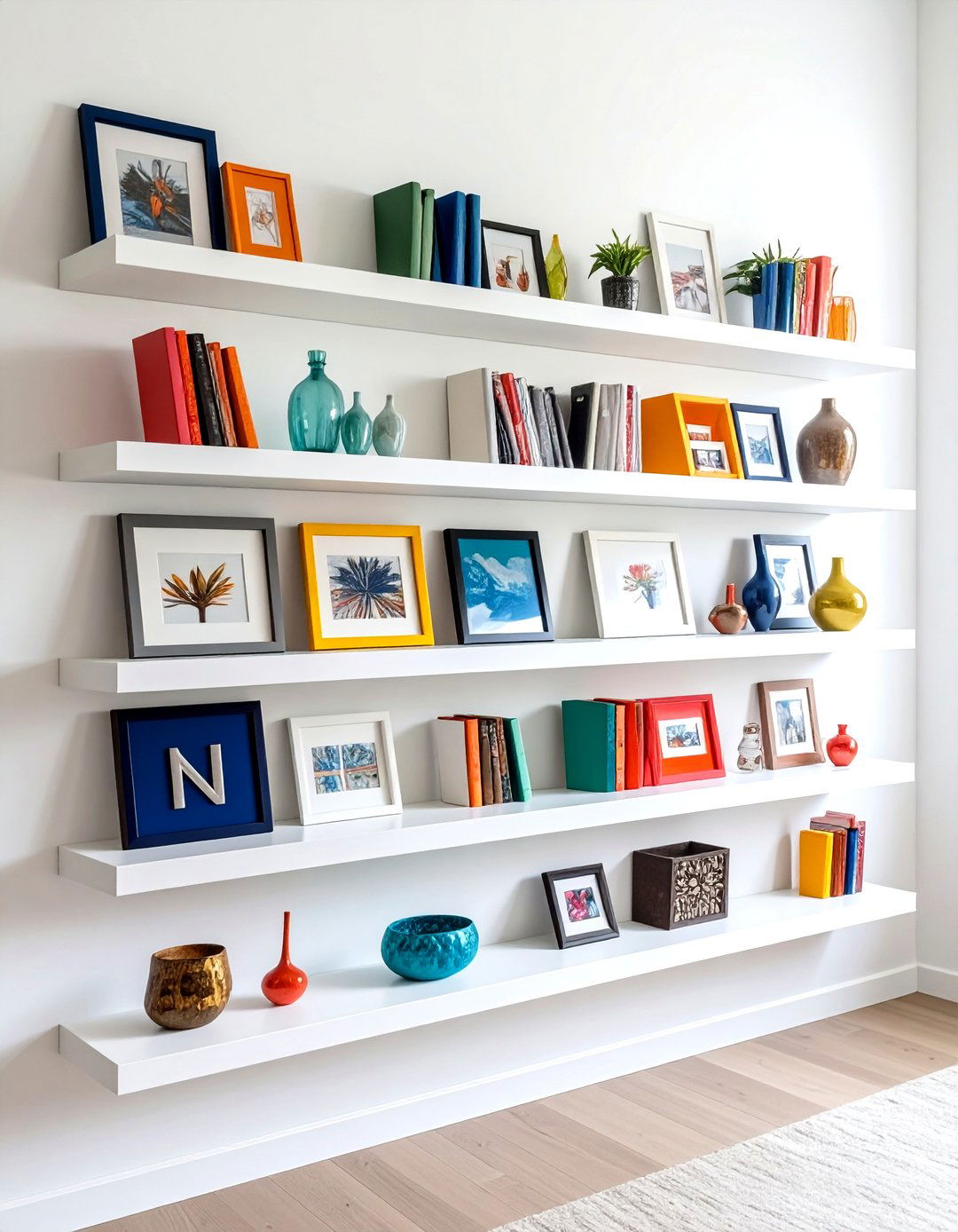 Minimalist Picture Ledge Display System - 24 Wall Decor Ideas