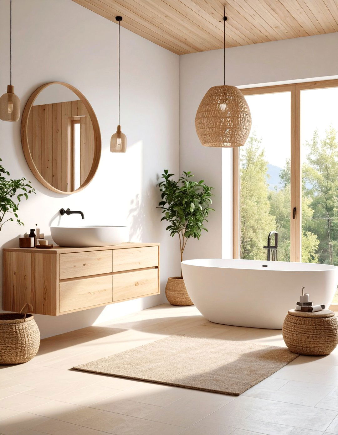 Minimalist Scandinavian Approach - 24 Small White Bathroom Ideas