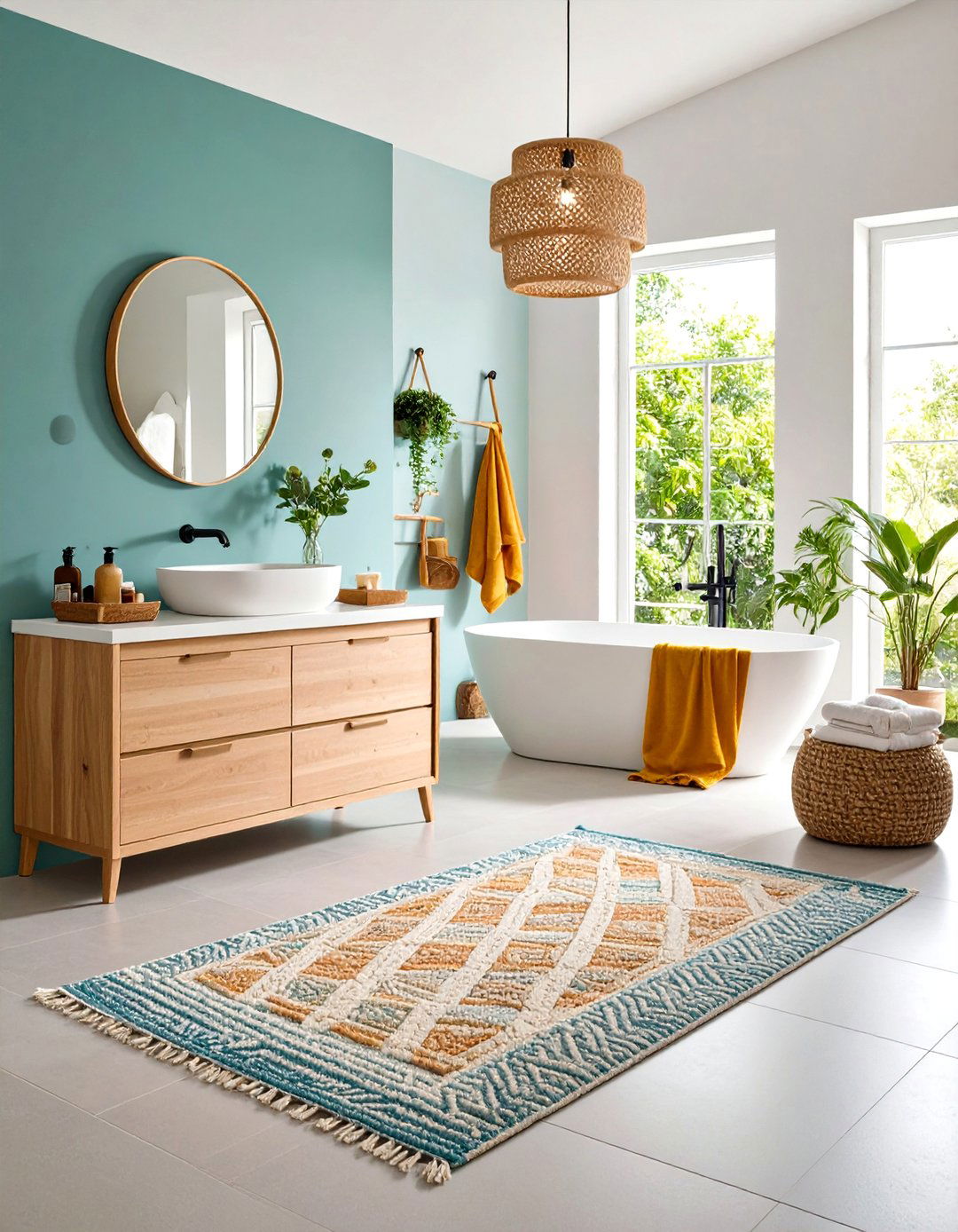 Minimalist Scandinavian Bathroom Rugs - 24 Bathroom Rug Ideas