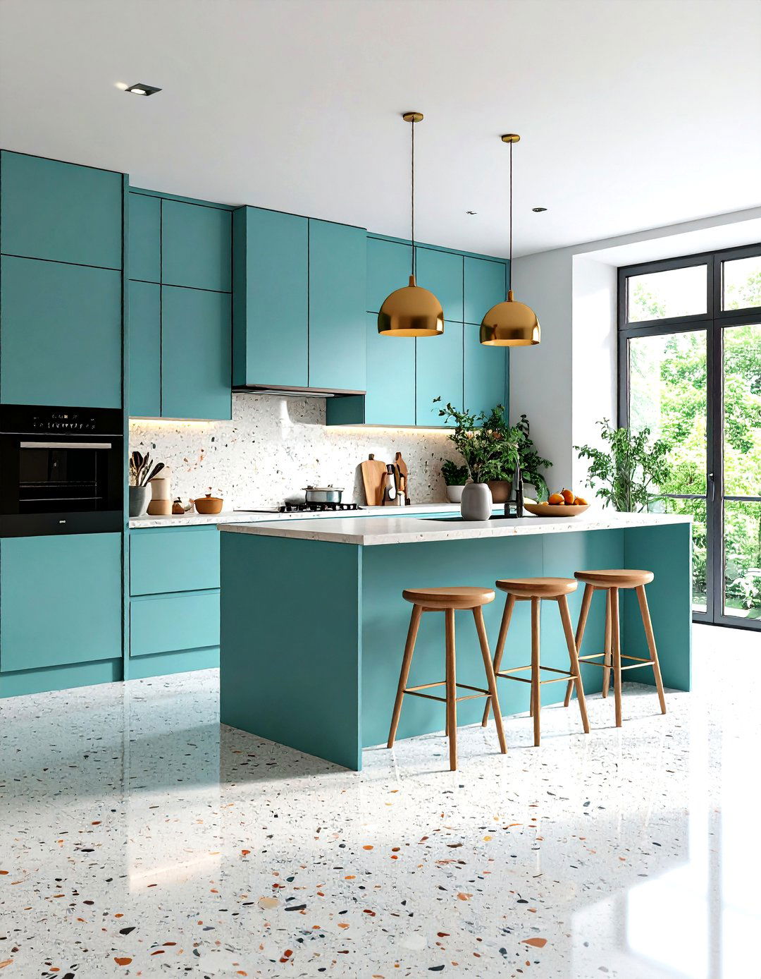 Minimalist Terrazzo Kitchen Flooring - 24 Terrazzo Kitchen Floor Ideas