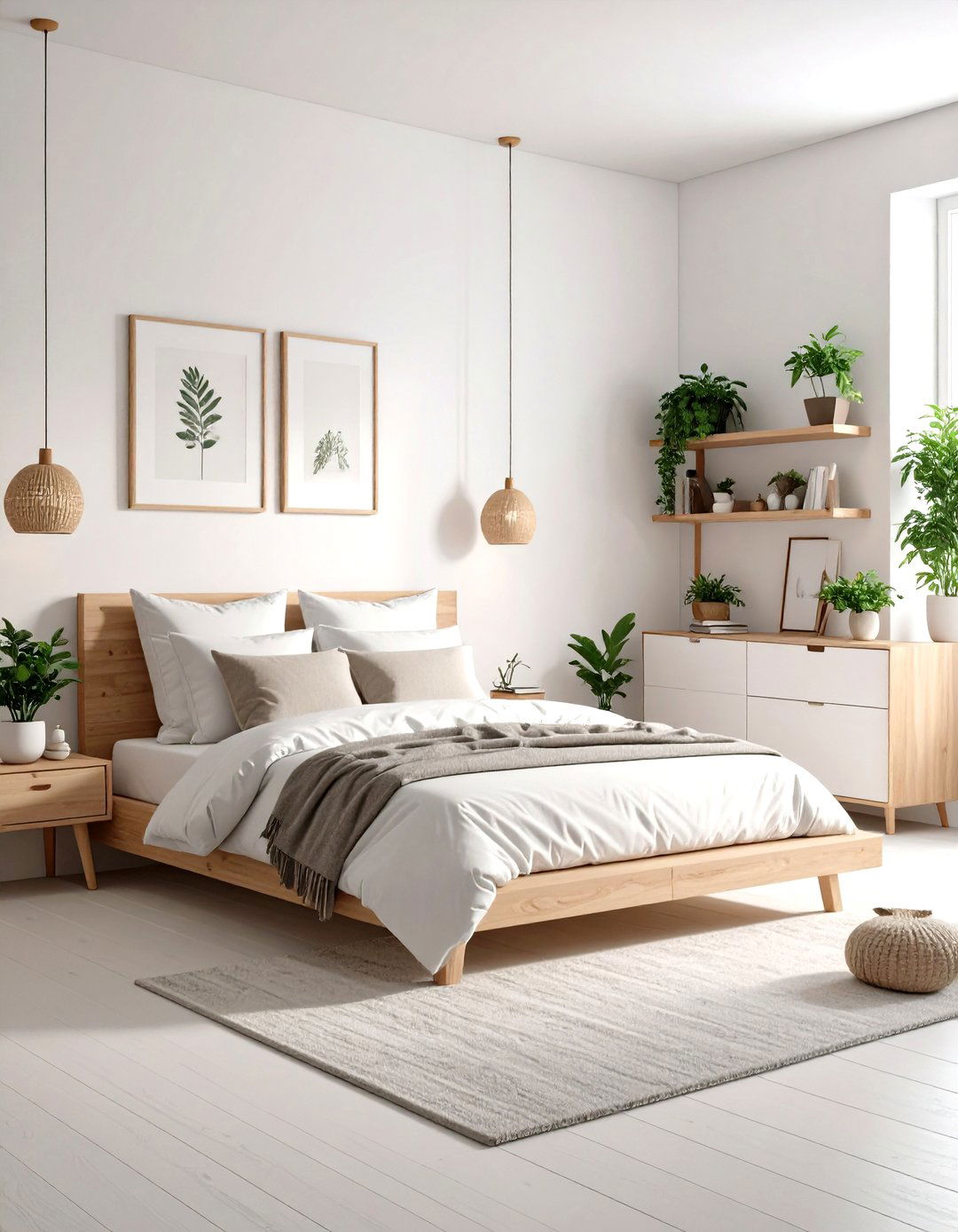 Minimalist White Bedroom with Hidden Storage Solutions - 24 Modern Bedroom Ideas