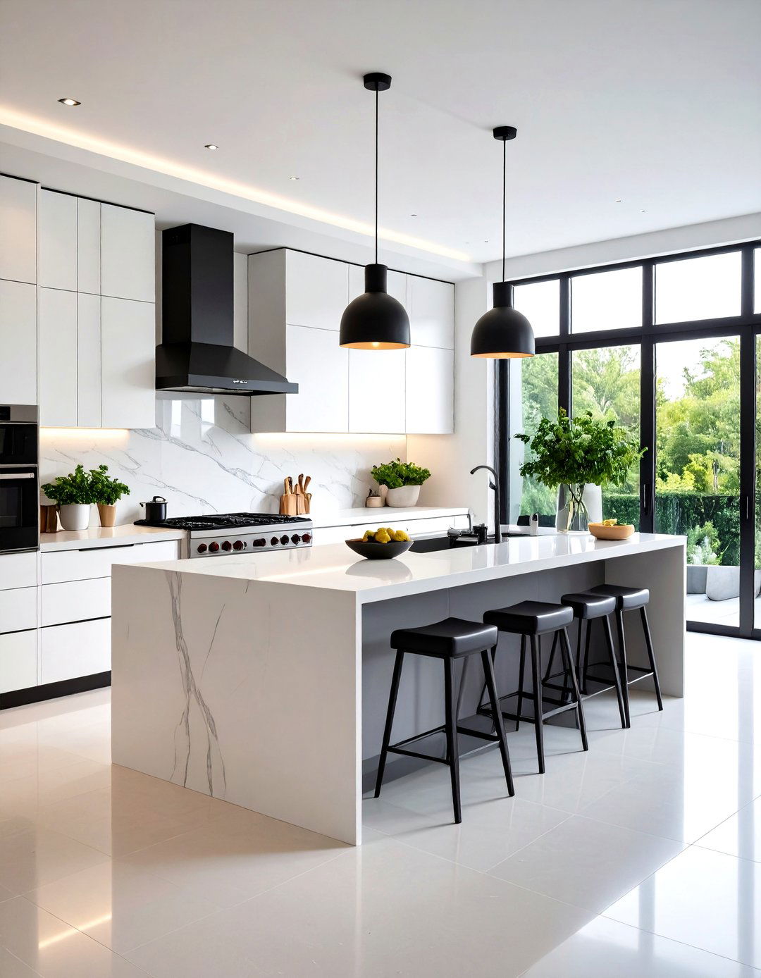 Minimalist White Kitchen Black Island Zen - 24 white kitchen ideas with black island