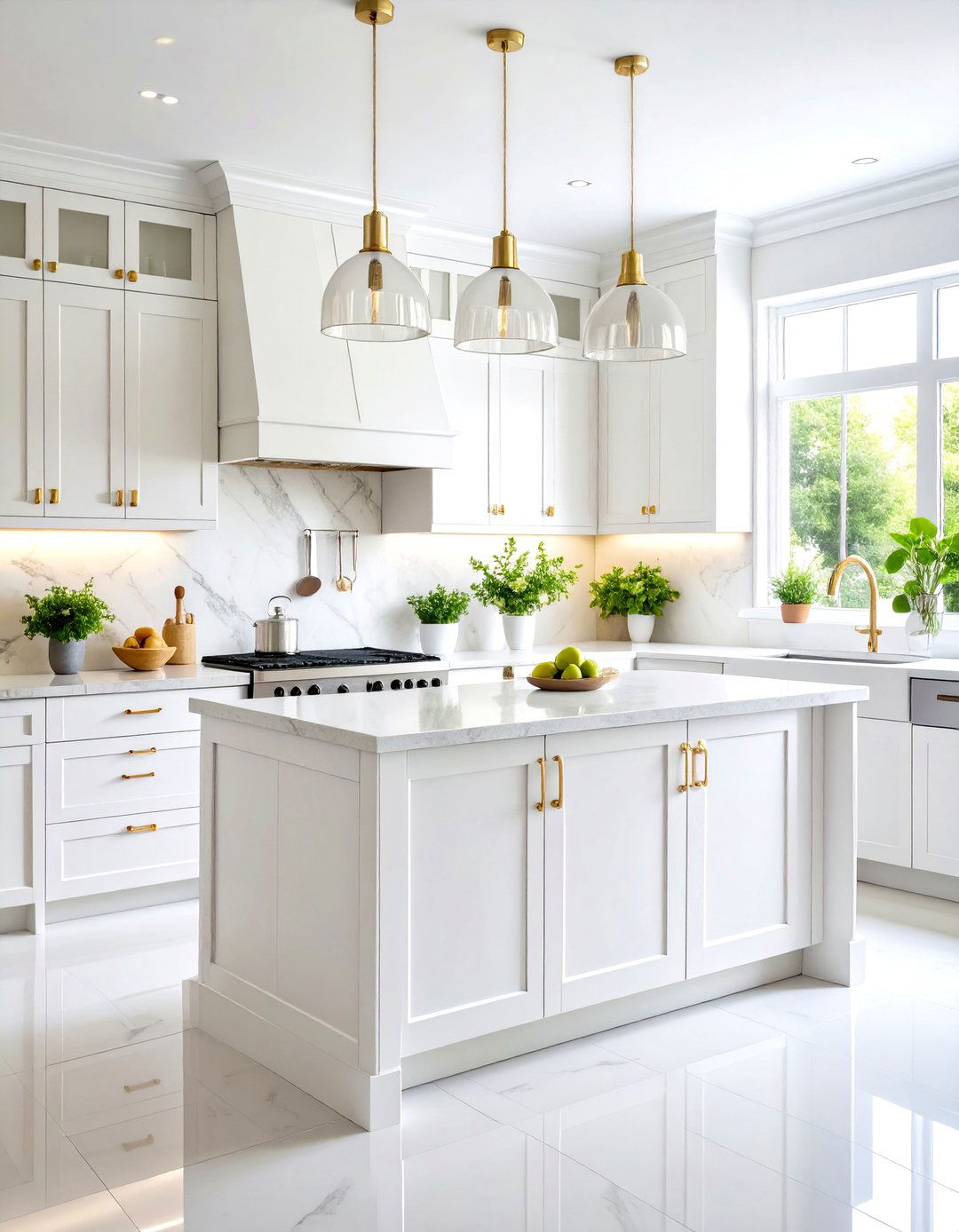 Minimalist White Kitchen Design - 24 Townhouse Kitchen Ideas