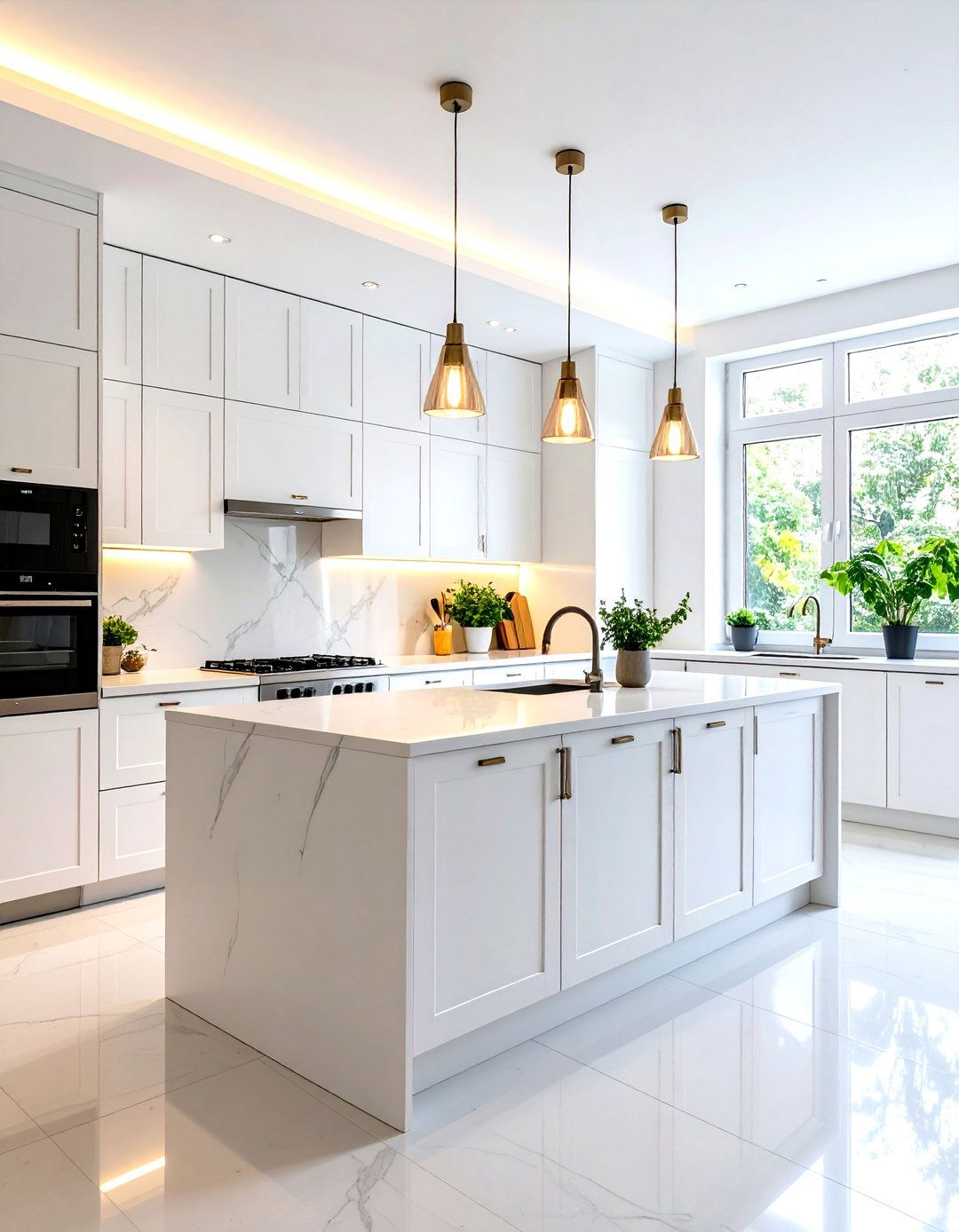 Minimalist White Kitchenette with Clean Lines - 24 Kitchenette Ideas