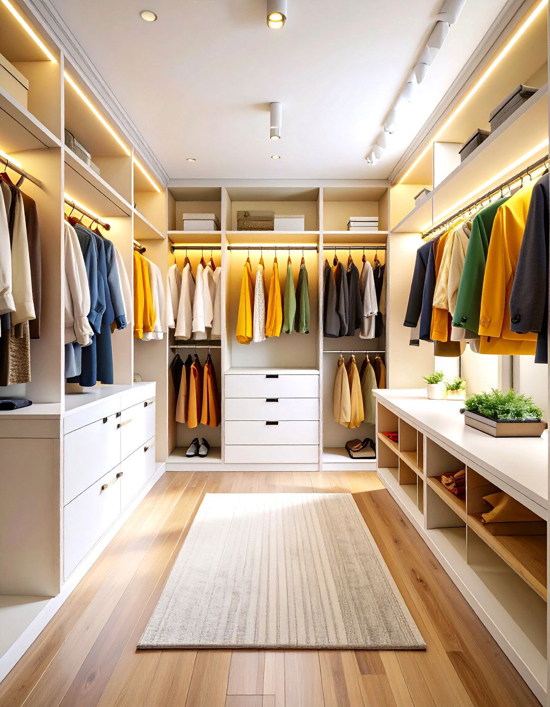 Minimalist White Walk in Closet Design - 24 Walk in Closet Ideas