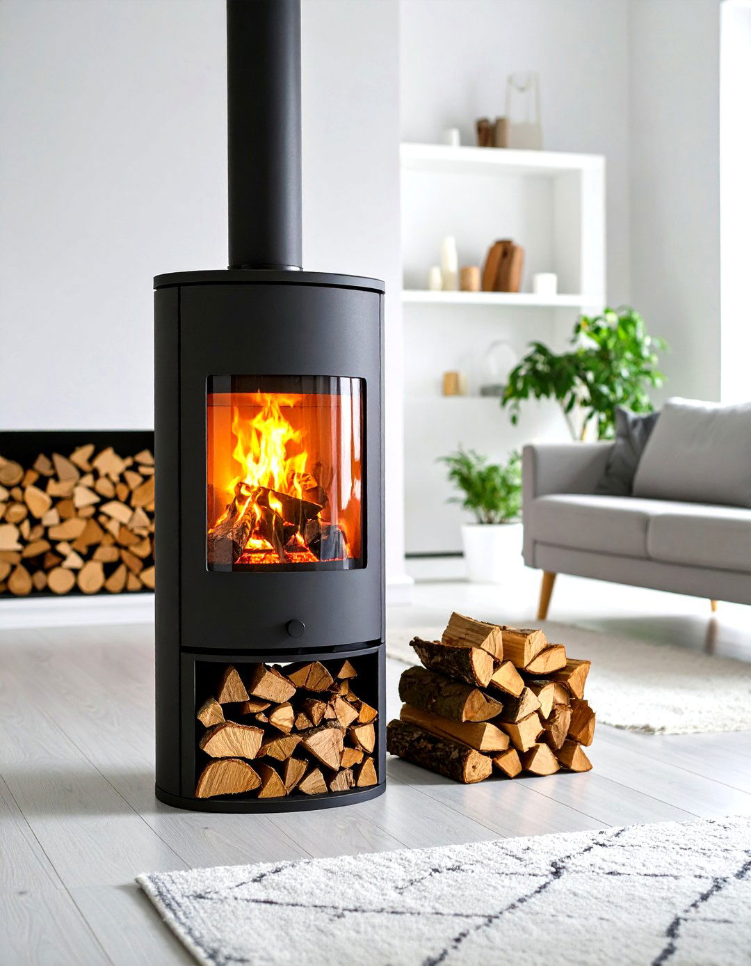 Minimalist Wood Burning Stoves - 24 Scandinavian Fireplace Ideas
