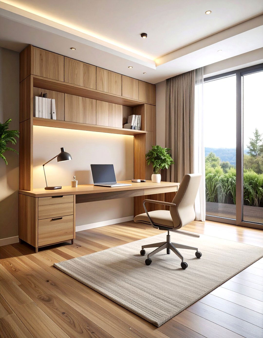 Minimalist Wooden Floating Desk - 24 Floating Desk Ideas