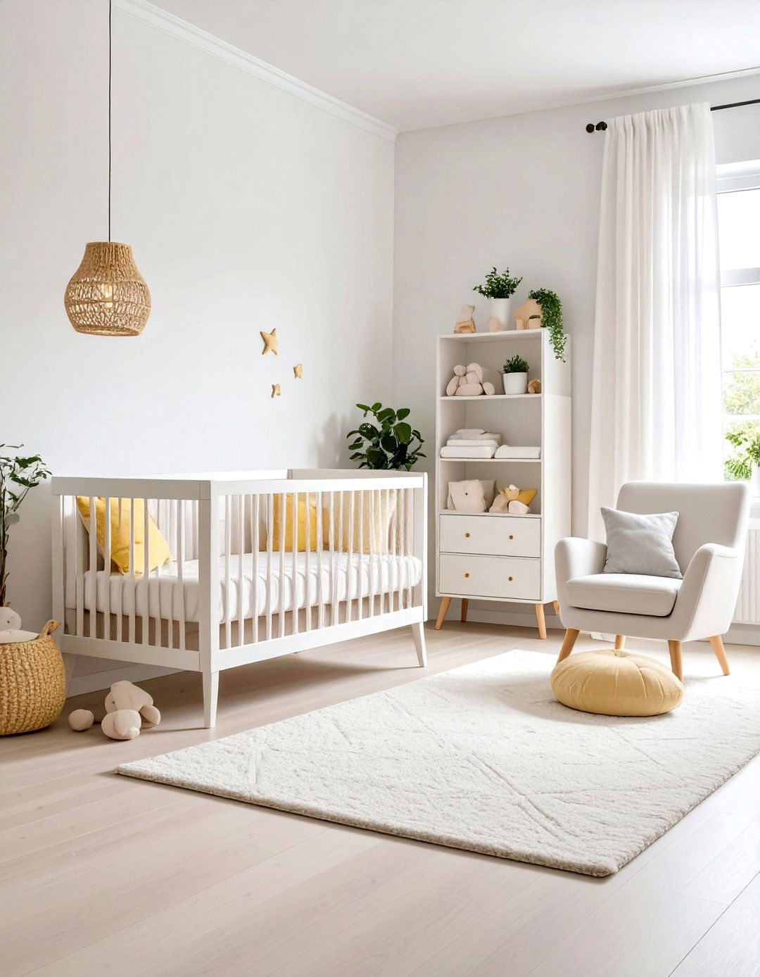 Minimalist Yellow and White Zen - 24 Yellow Nursery Ideas