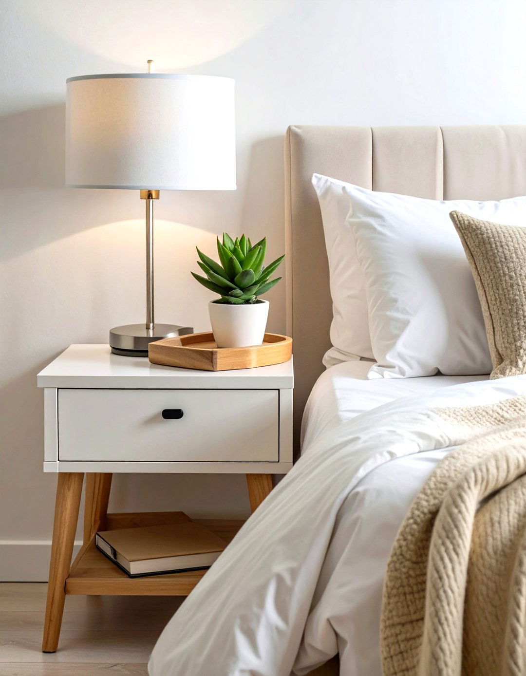 Minimalist Zen Retreat - 24 Nightstand Decor Ideas