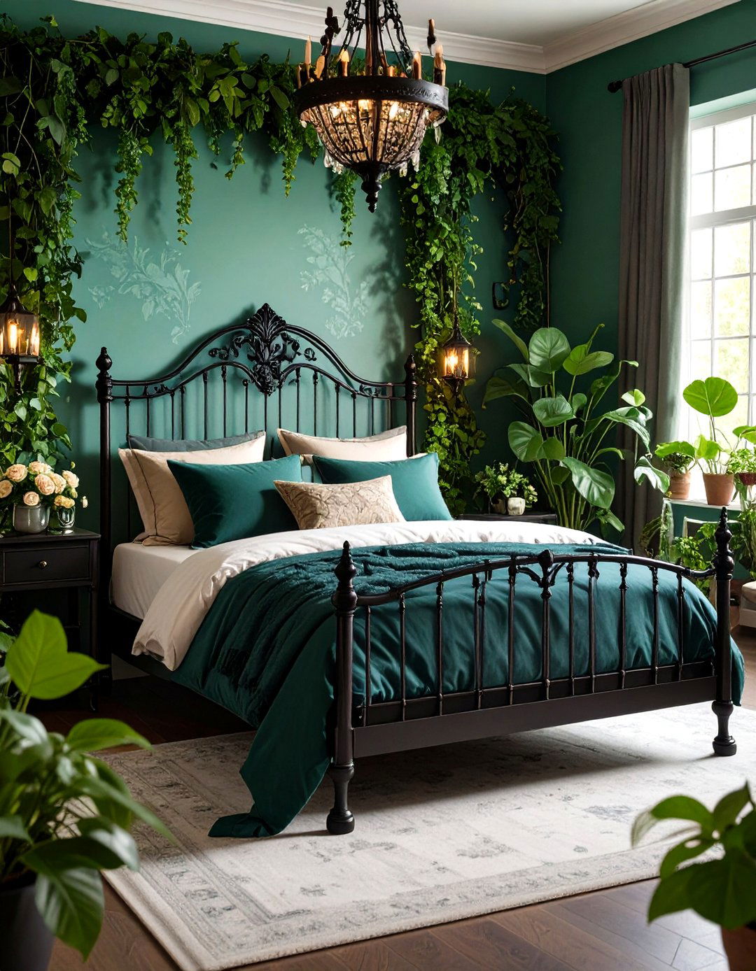 Mint Gothic Garden Paradise - 24 pastel goth bedroom ideas