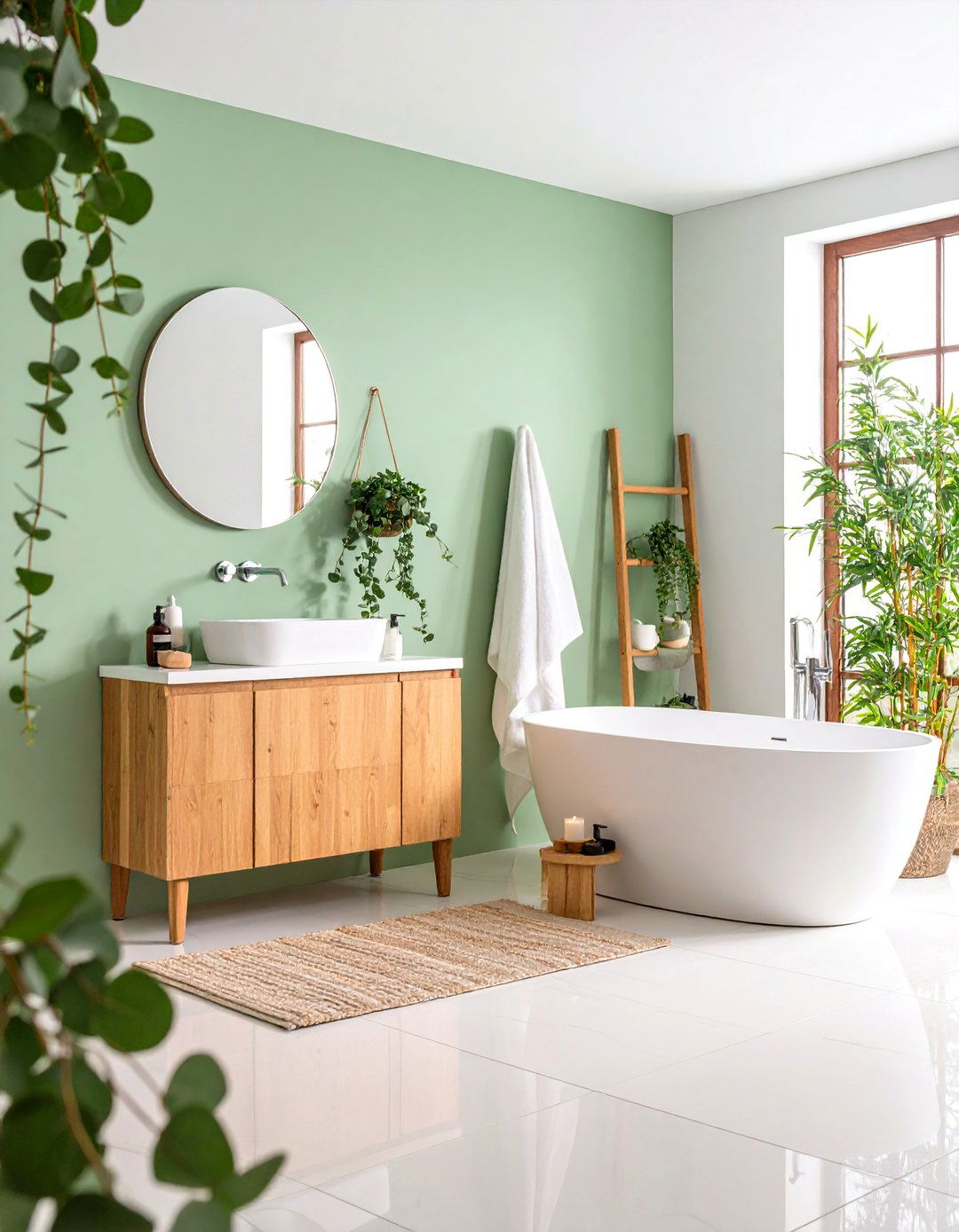 Mint Green Bathroom Spa Vibes - 24 Calming Paint Colors