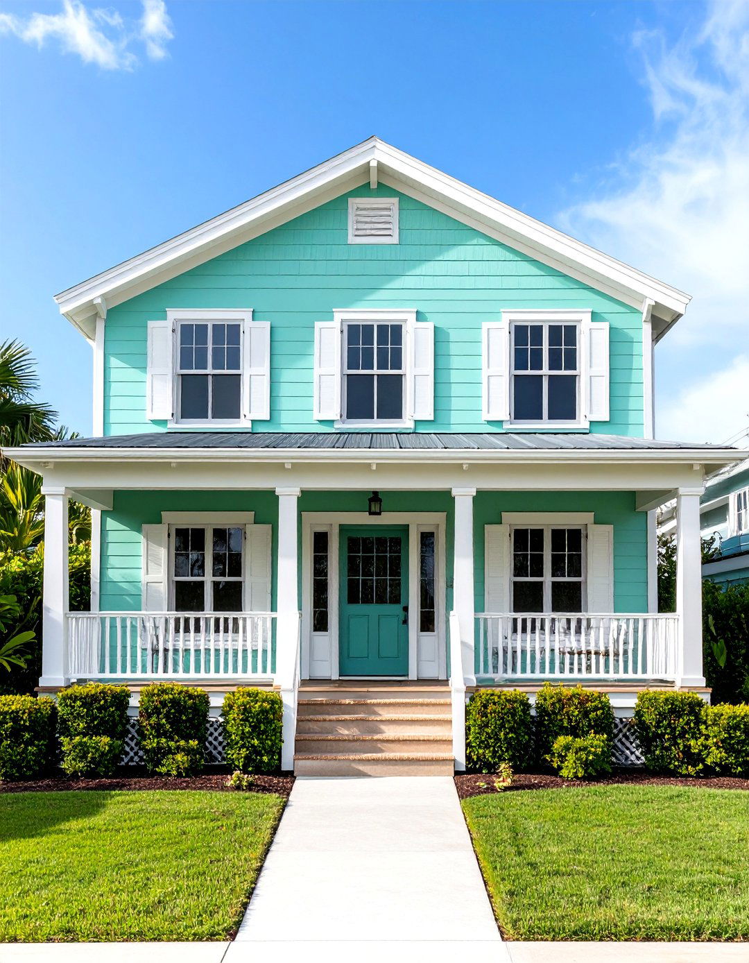 Mint Green Freshness - 24 Stucco Colors for Home Exteriors