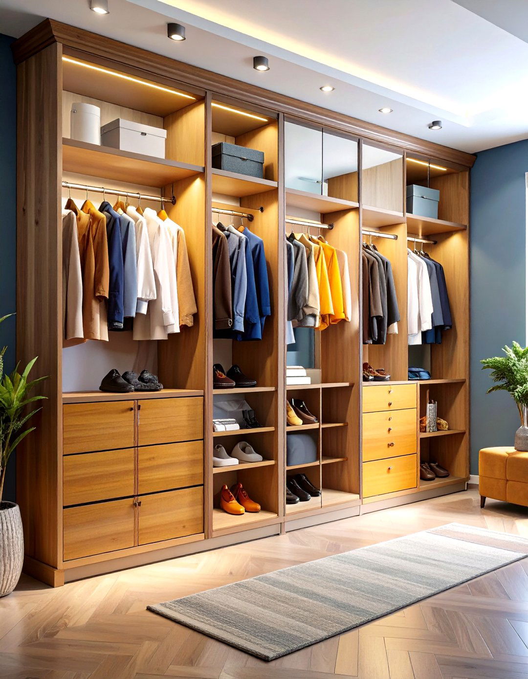 Mirror Front Elegant Design - 24 Entryway Closet Ideas