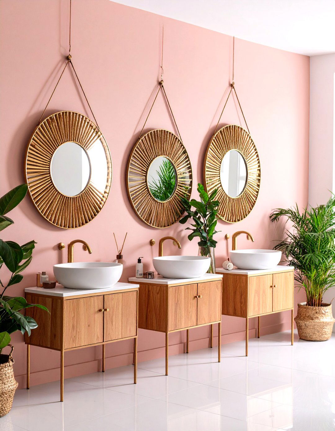 Mirror Gallery Wall - 24 Small Powder Room Ideas