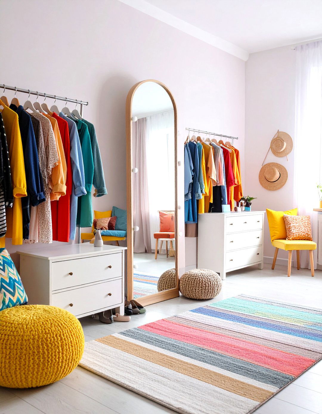 Mirror Placement Strategy - 24 Minimalist Dorm Room Ideas