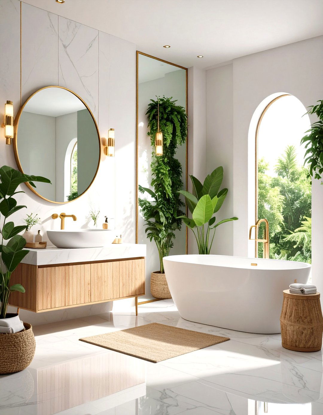 Mirror Wall Installation - 24 Small Master Bathroom Ideas