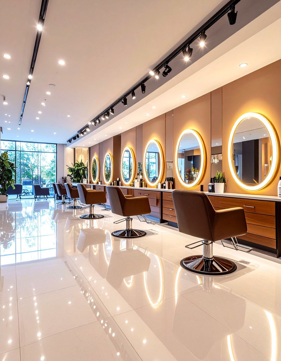 Mirror Wall Reflection Systems - 24 Salon Interior Design Ideas