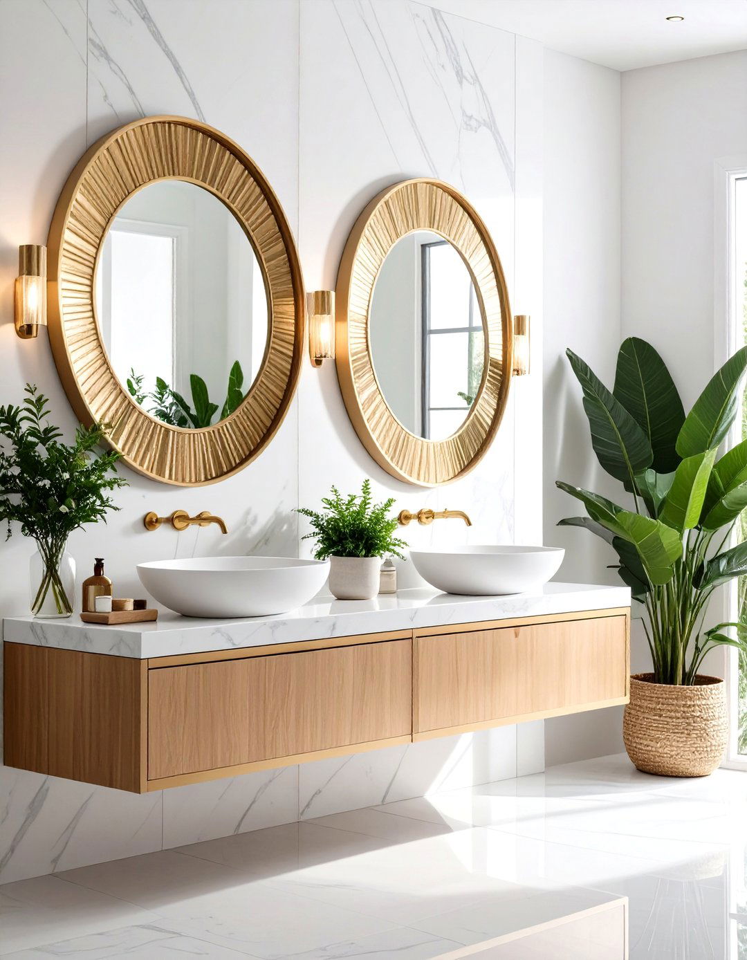 Mirror and Art Combination Displays - 24 Bathroom Art Ideas